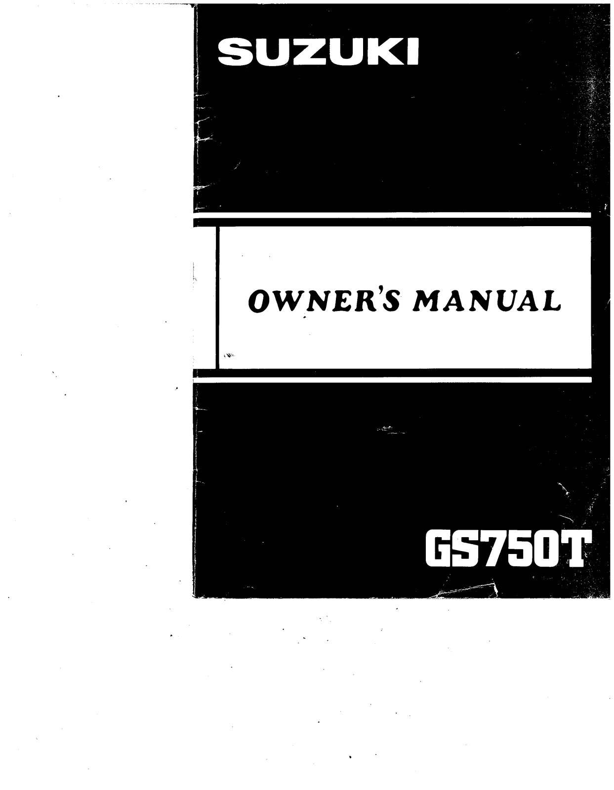 Suzuki GS750 T 1982 Owner's manual