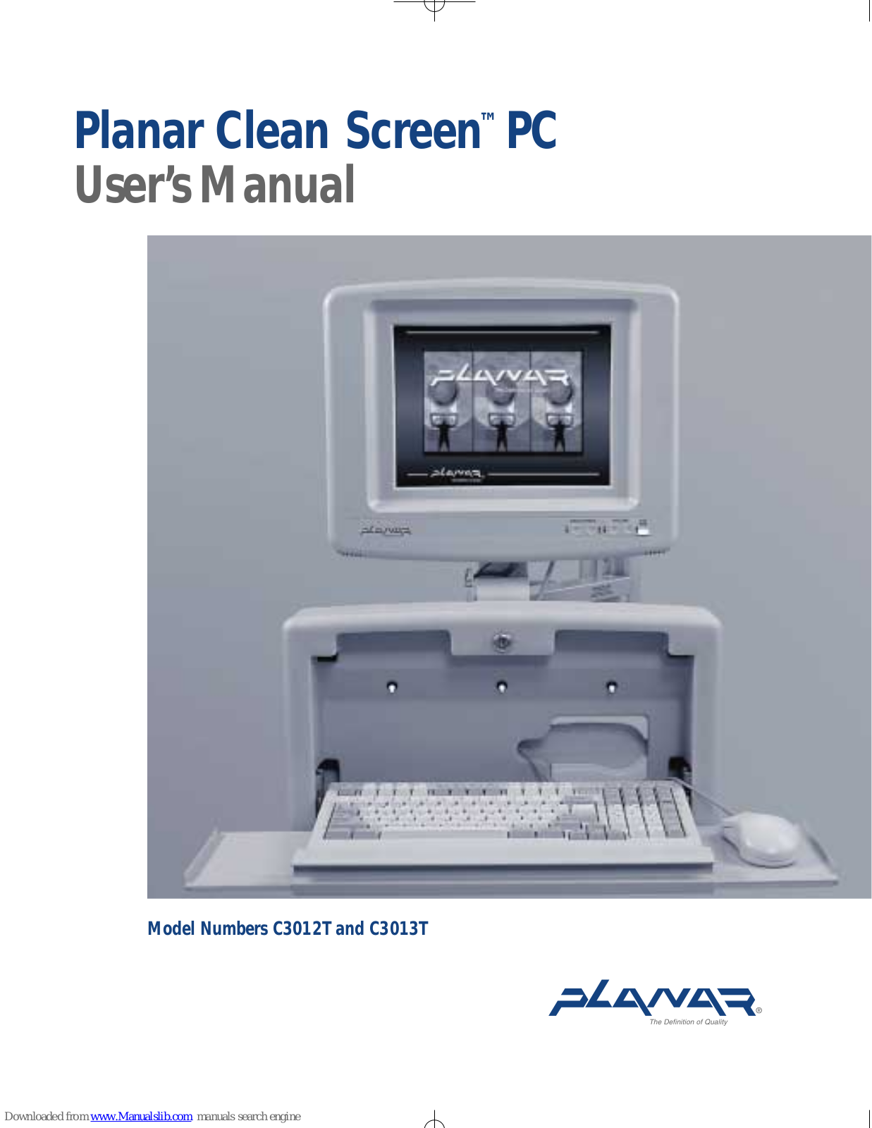 Planar Clean Screen C3012T, Clean Screen C3013T User Manual