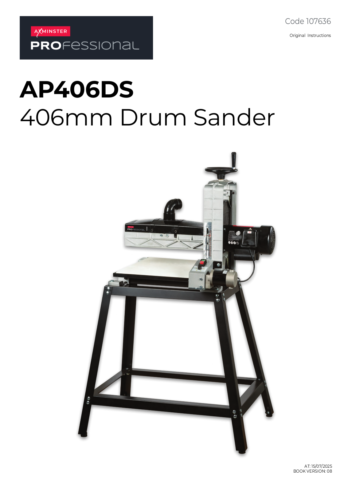 Axminster AP406DS User guide - ManualMachine.com
