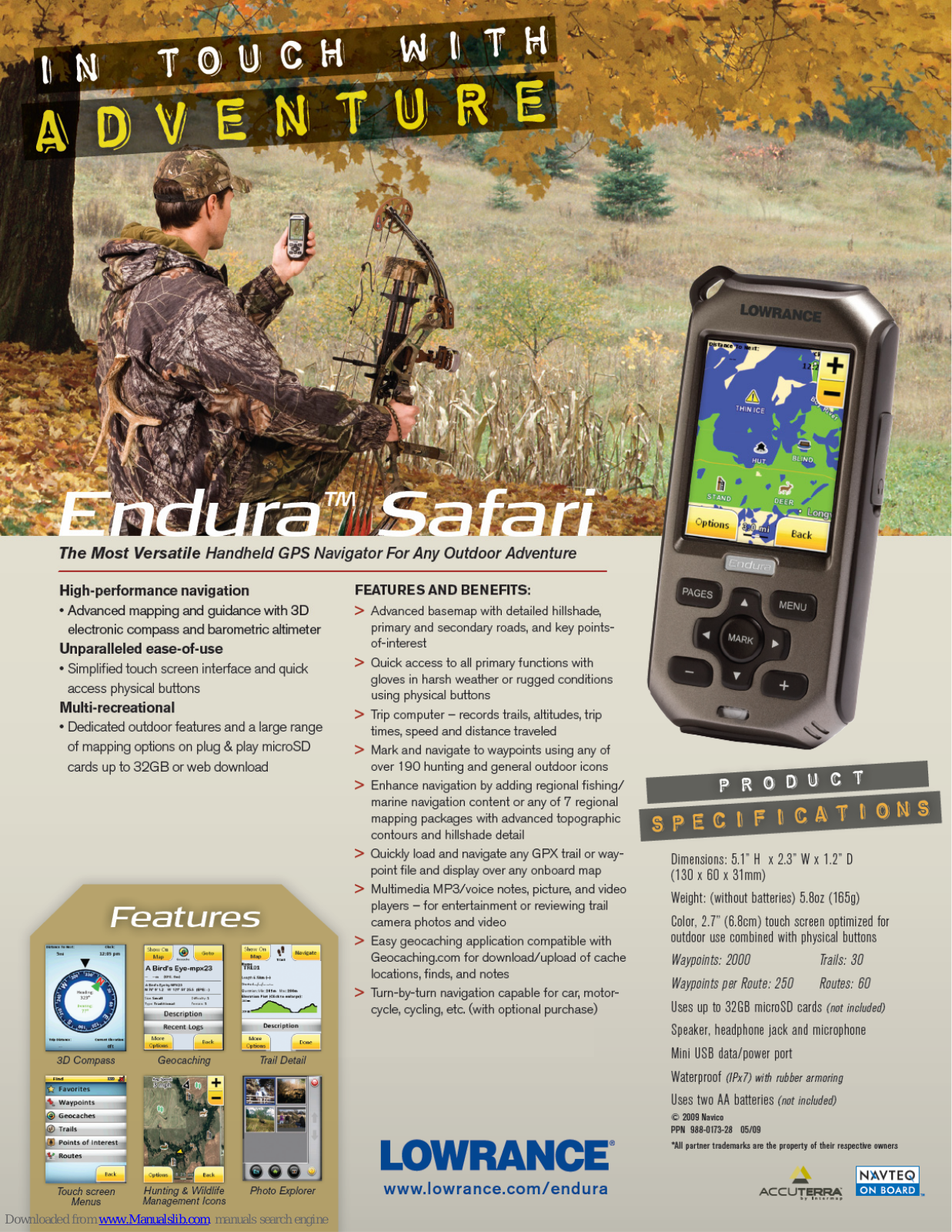 Lowrance Endura Safari Specifications