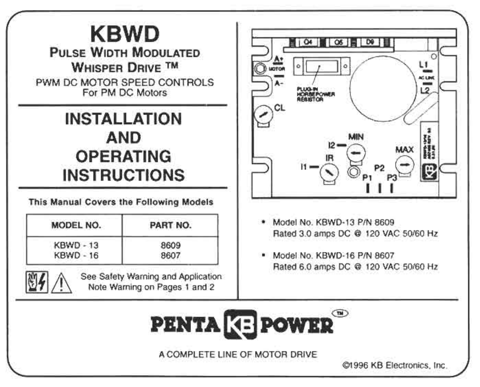 Kb Electronics KBWD User Manual