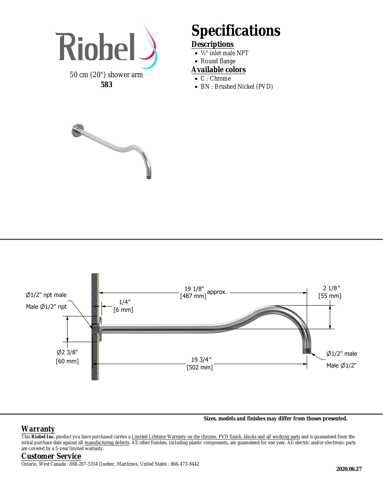 Riobel ROBL1713 Specifications - ManualMachine.com