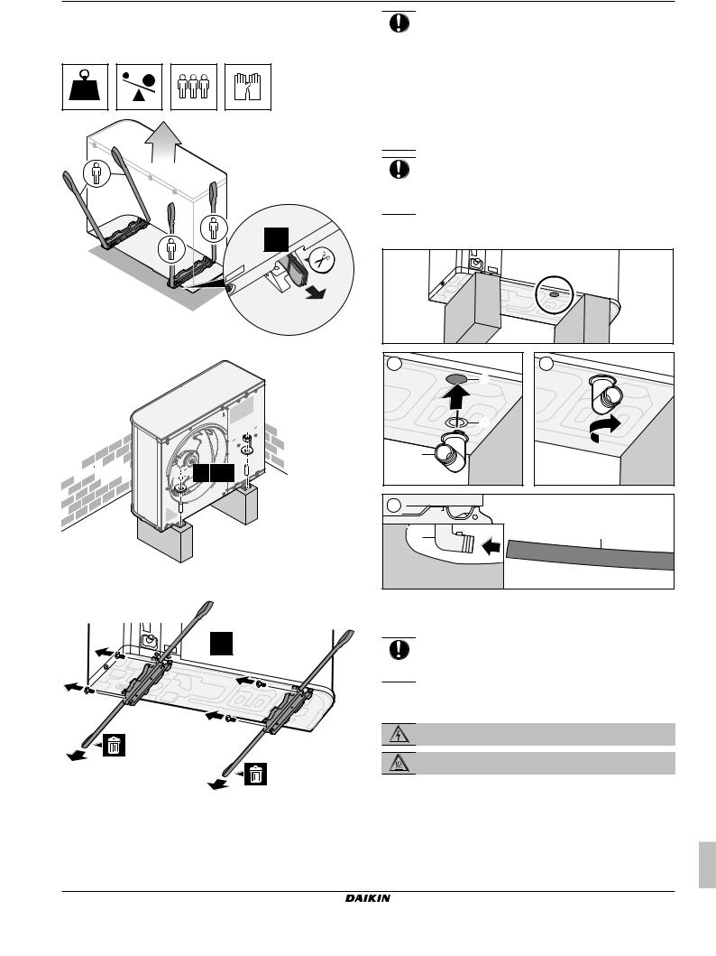 Daikin EPRA14DAV3, EPRA16DAV3, EPRA18DAV3, EPRA14DAW1, EPRA16DAW1 Installation manuals