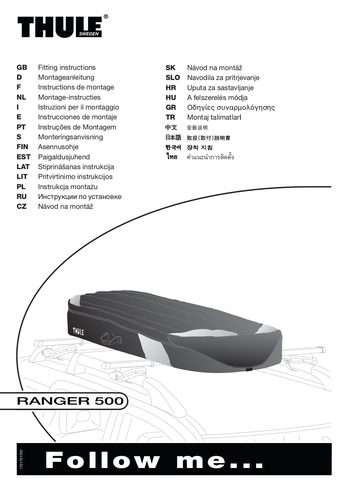 Thule 6035 User Manual