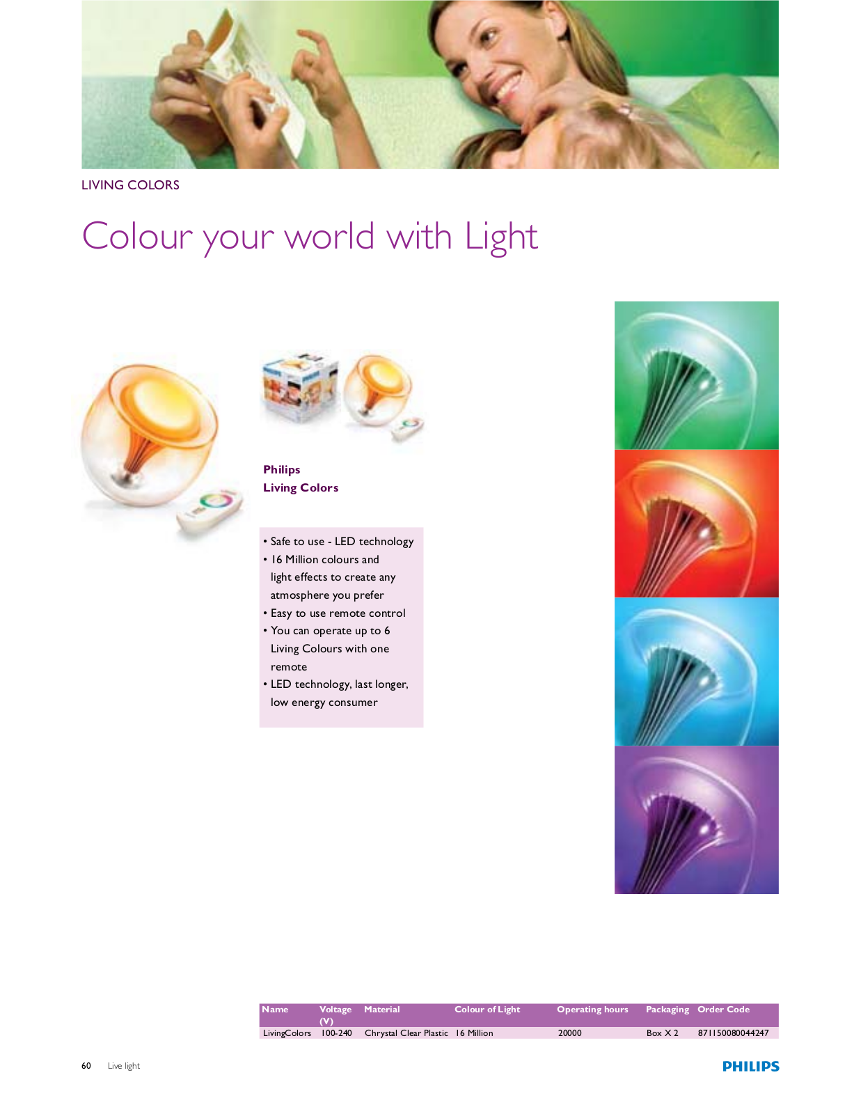 Philips Living Color Light User Manual