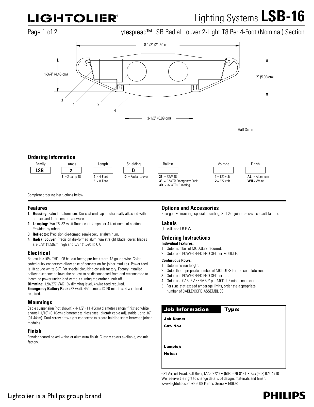 Lightolier LSB-16 User Manual