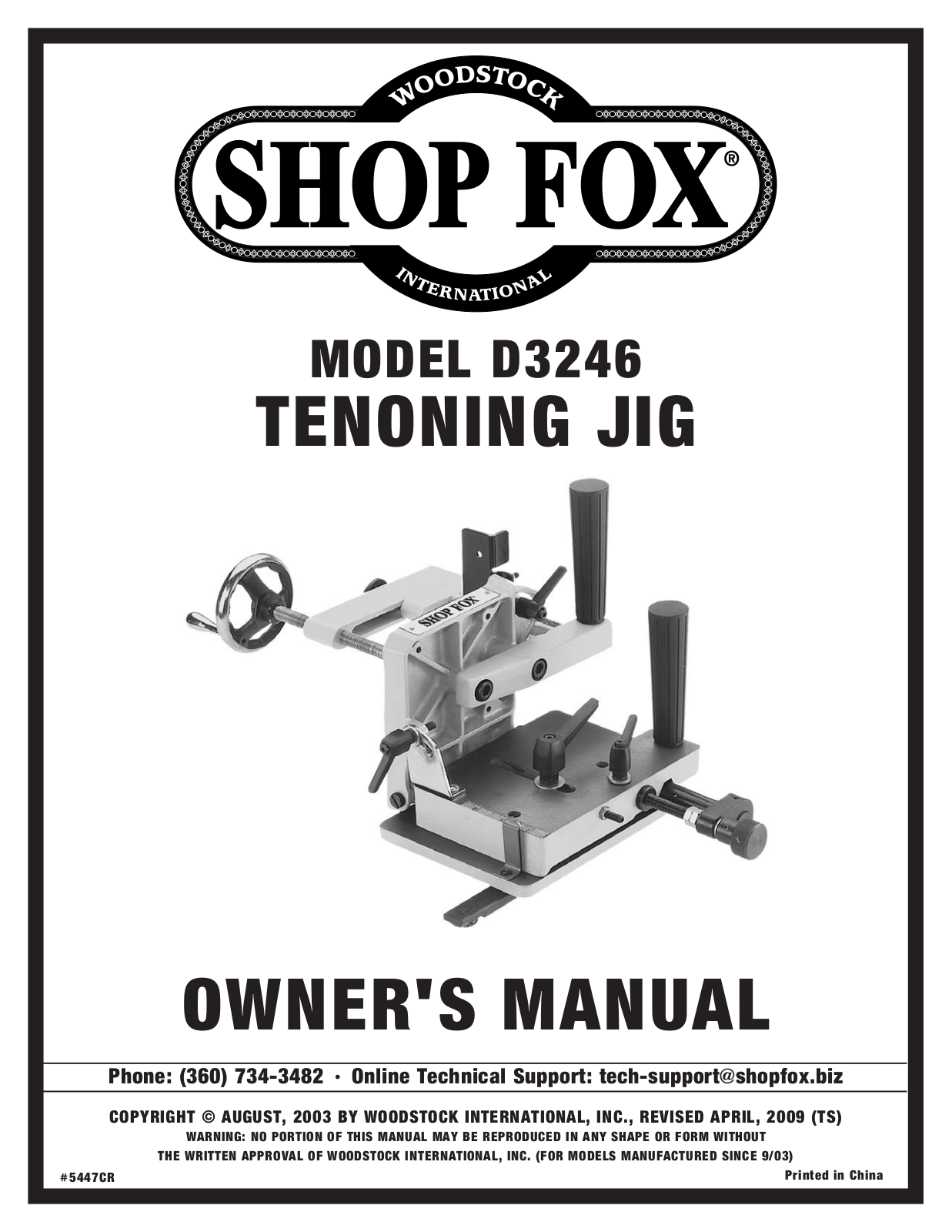 Shop fox D3246 User Manual