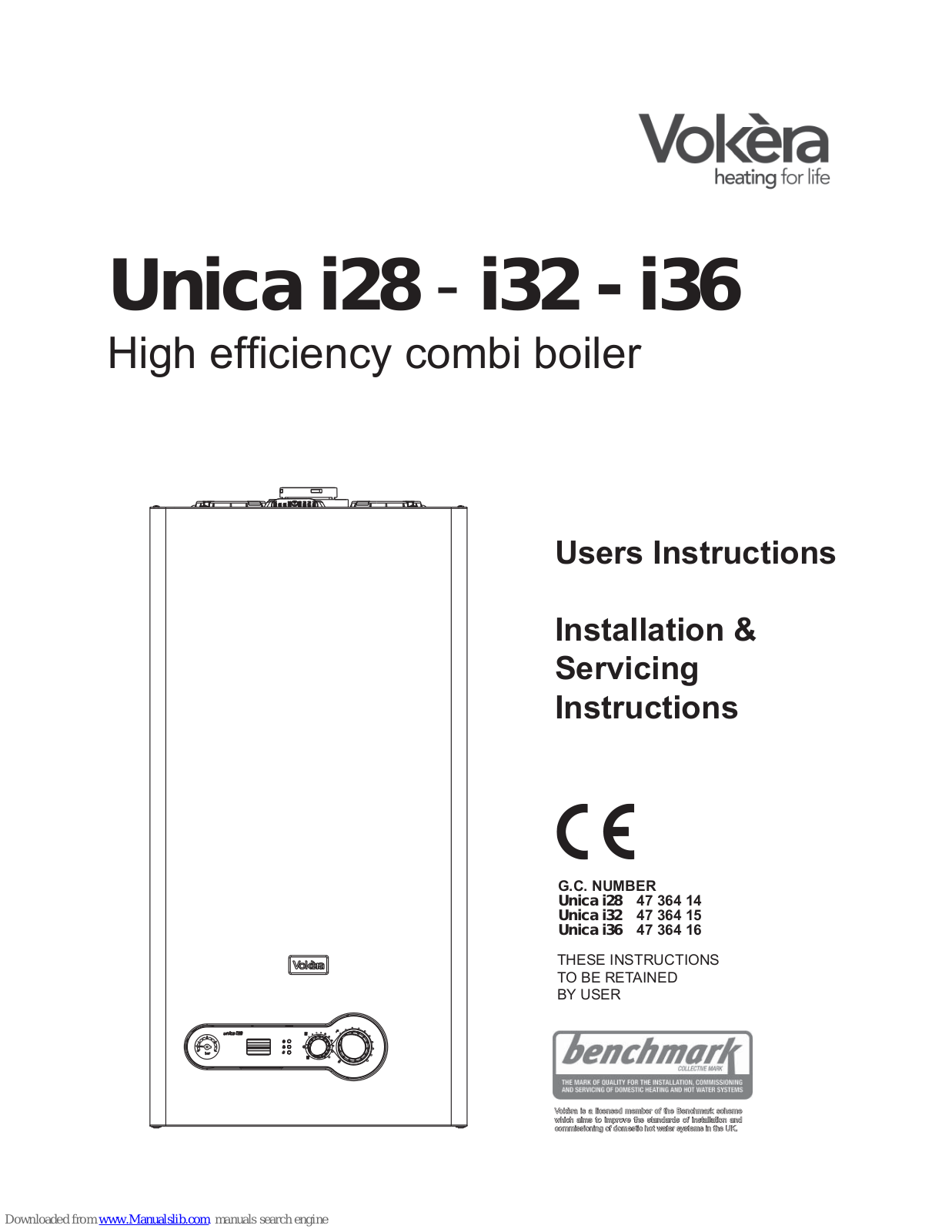 VOKERA Unica i28, Unica i32, Unica i36 User Instructions