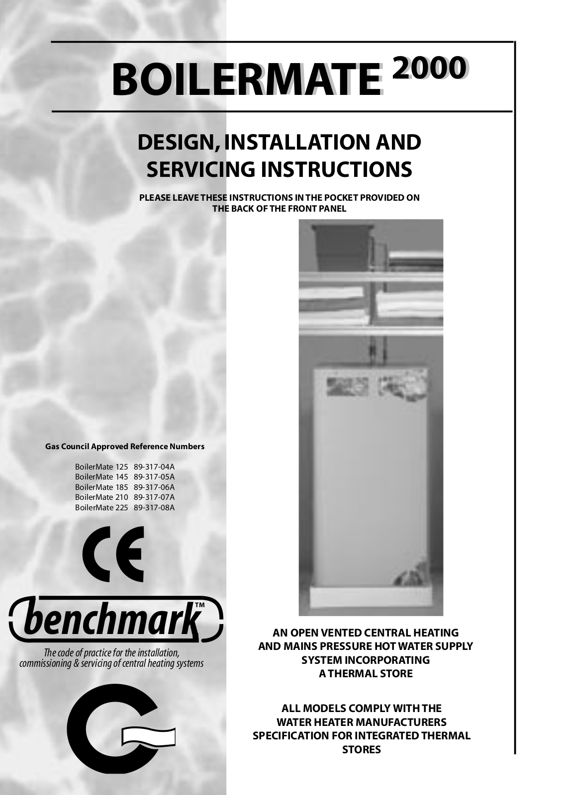 Benchmark BoilerMate 2000, BoilerMate 2000 145, BoilerMate 2000 125, BoilerMate 2000 225, BoilerMate 2000 185 Design, Installation And Servicing Instructions - ManualMachine.com