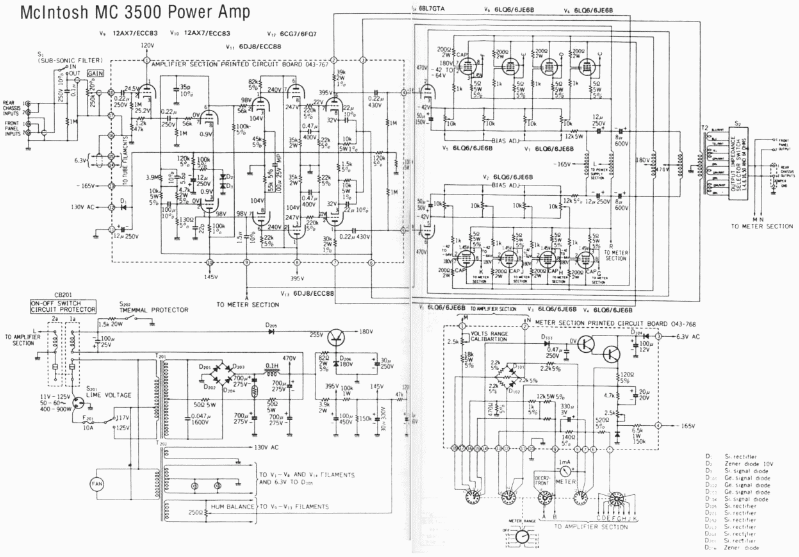McIntosh MC-3500 Schematic