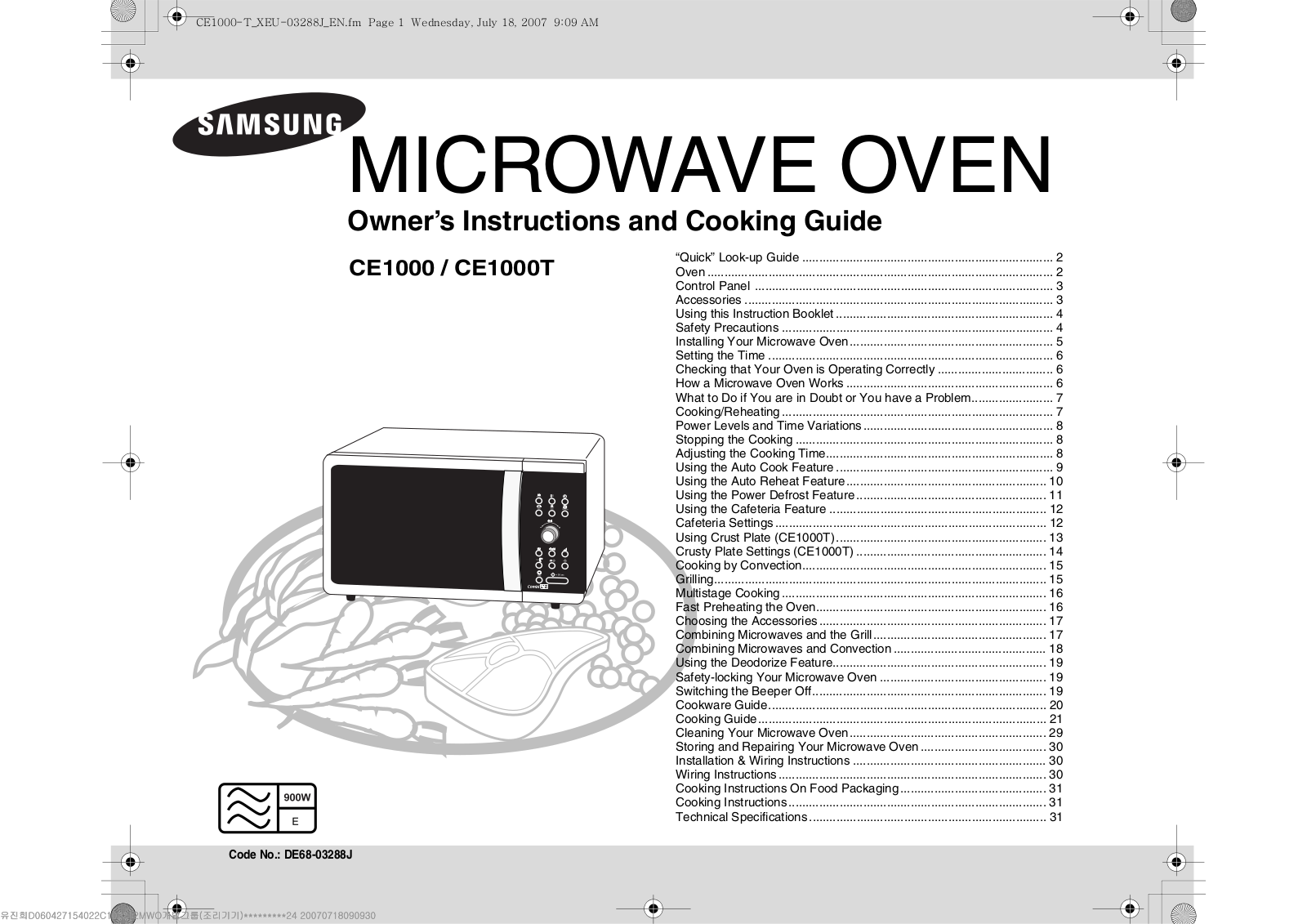 SAMSUNG CE1000 User Manual