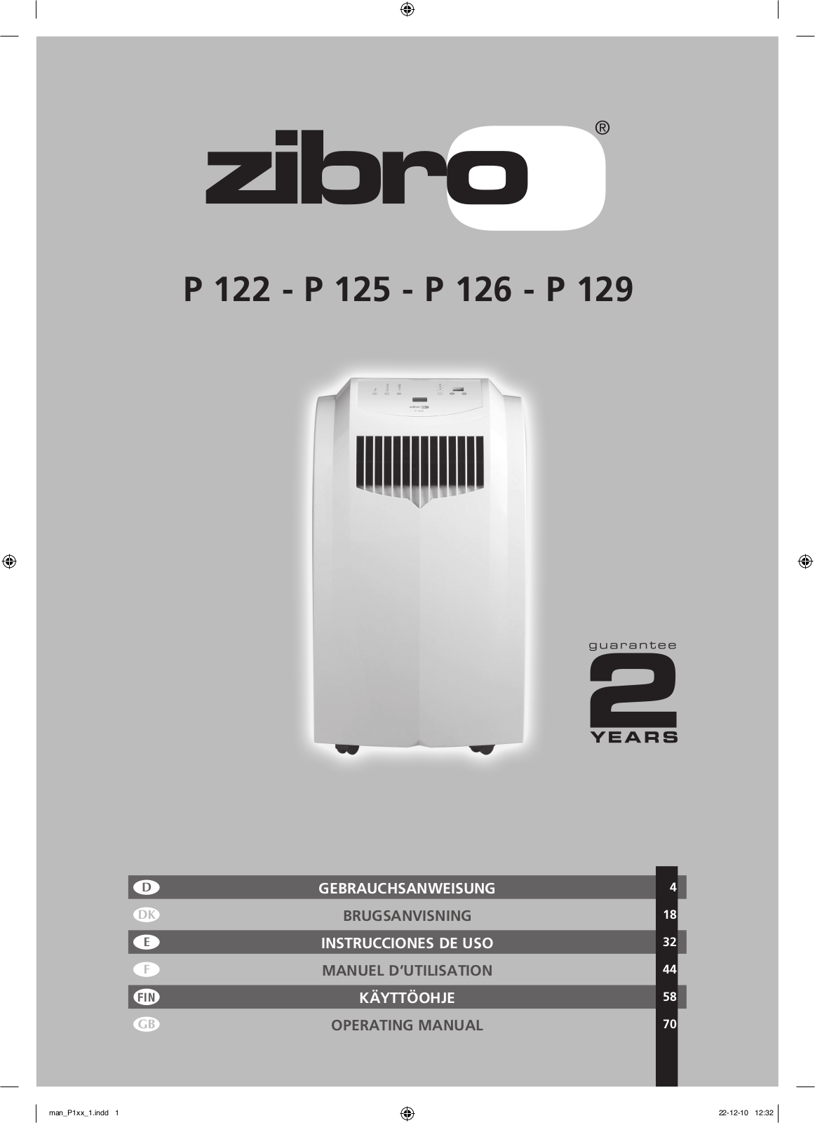 Zibro P 126, P 129 User Manual