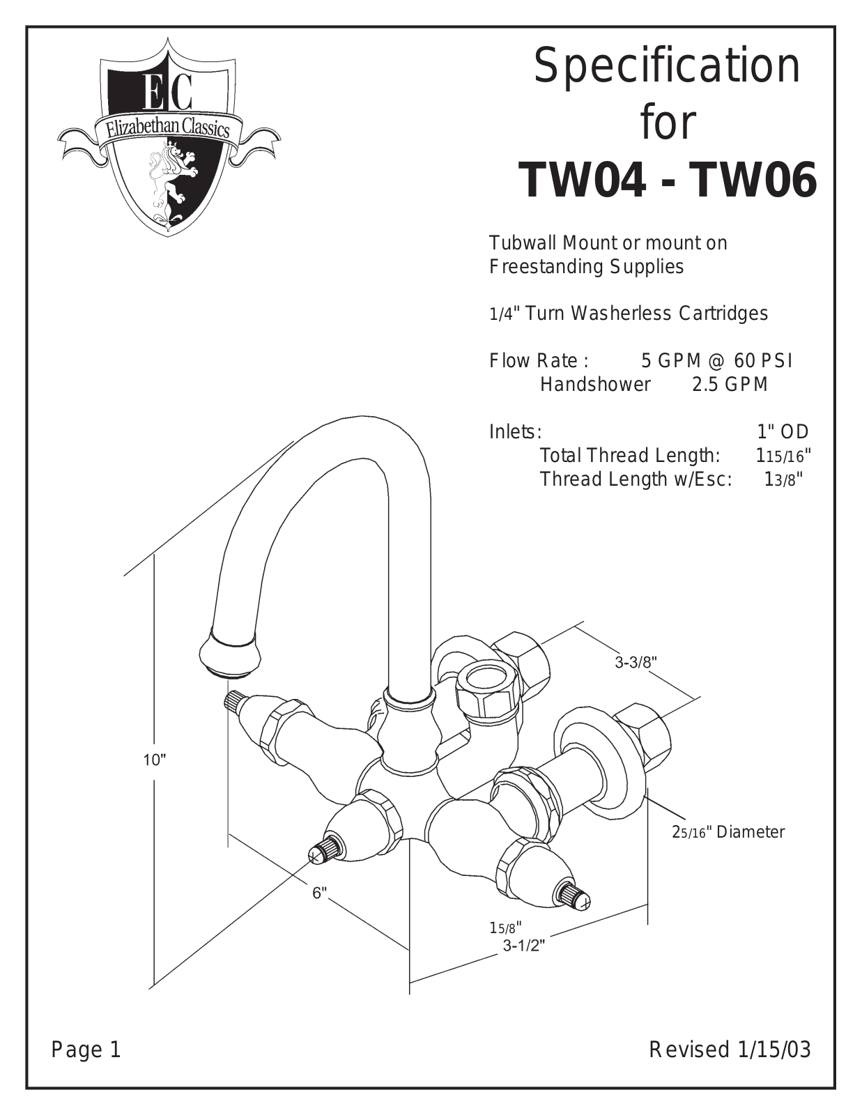 Factory Direct Hardware ECTW04 User Manual