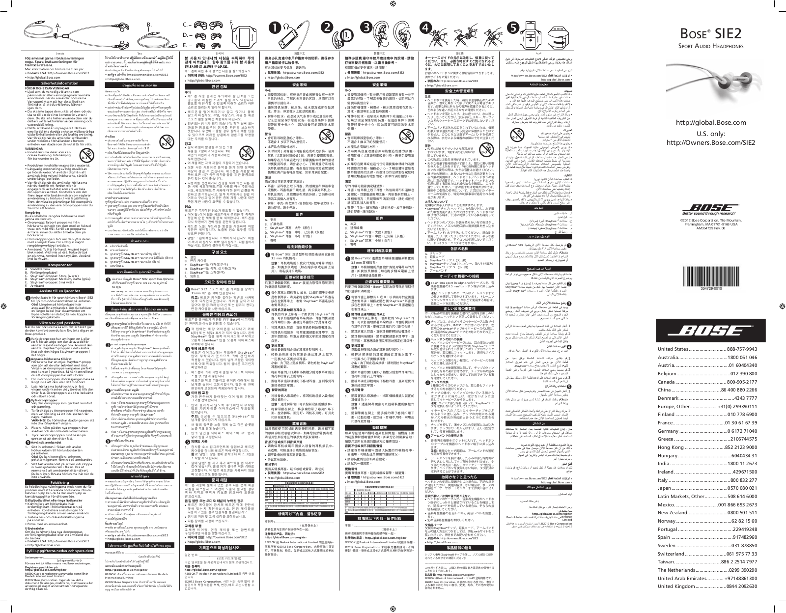 Bose SIE2, SIE2GREEN User Manual