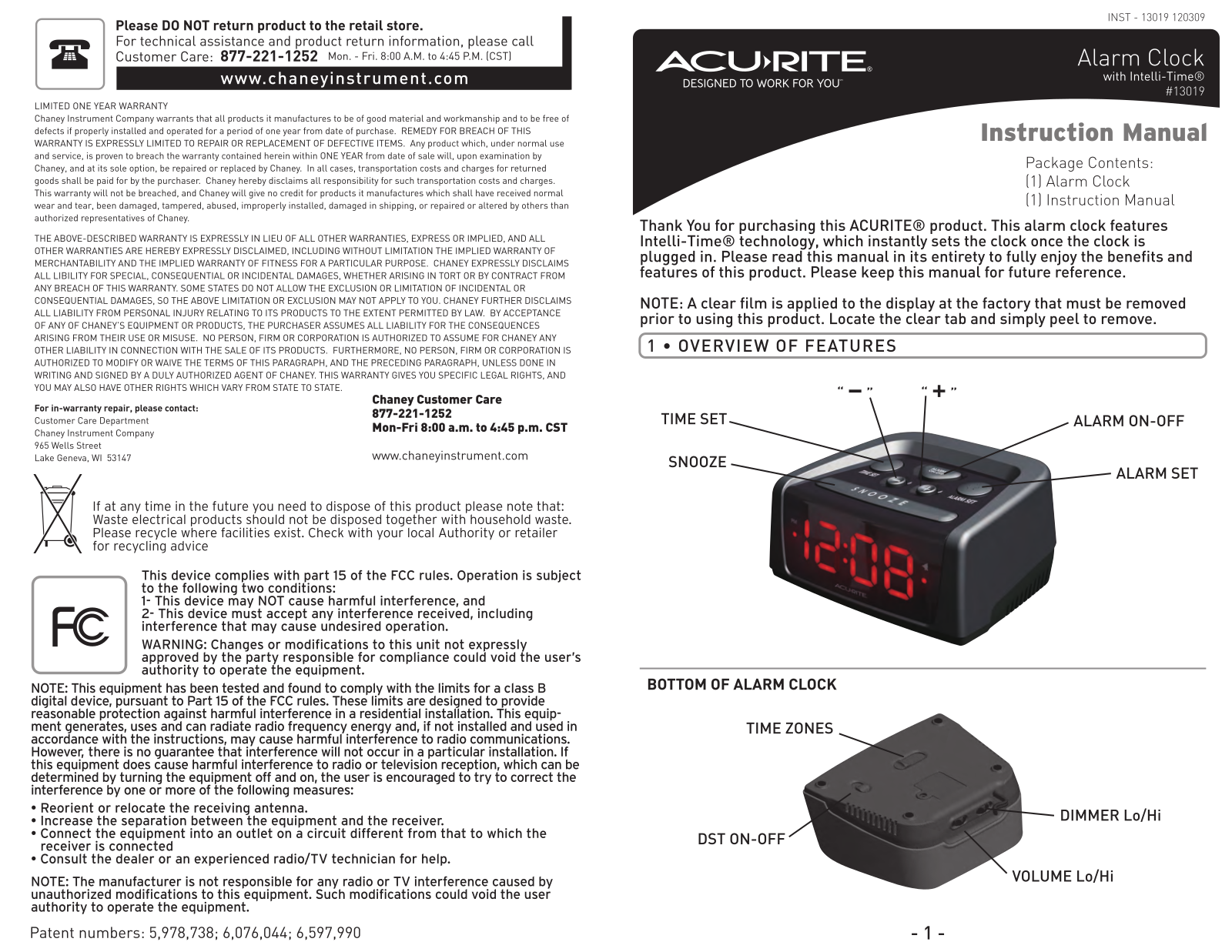 Chaney instruments 13019 User Manual