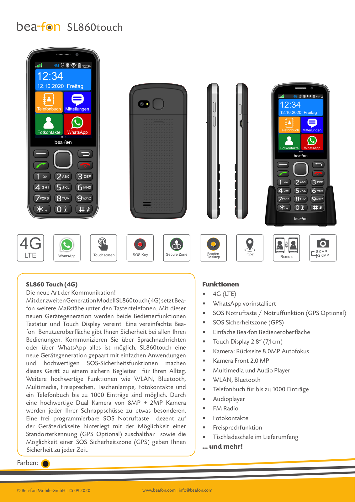 Bea-fon SL860 Technical data