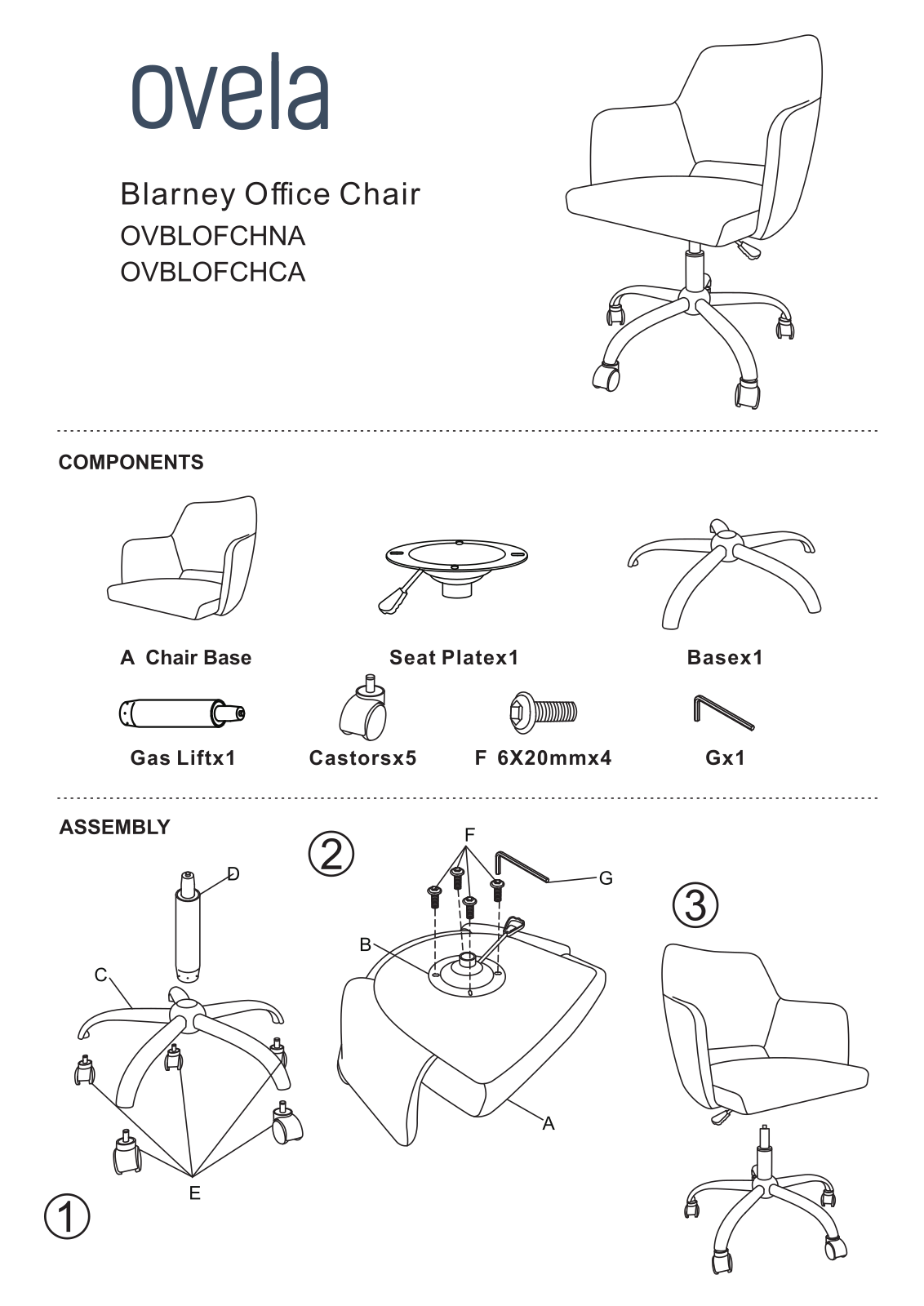 Ovela OVBLOFCHNA, OVBLOFCHCA User guide - ManualMachine.com