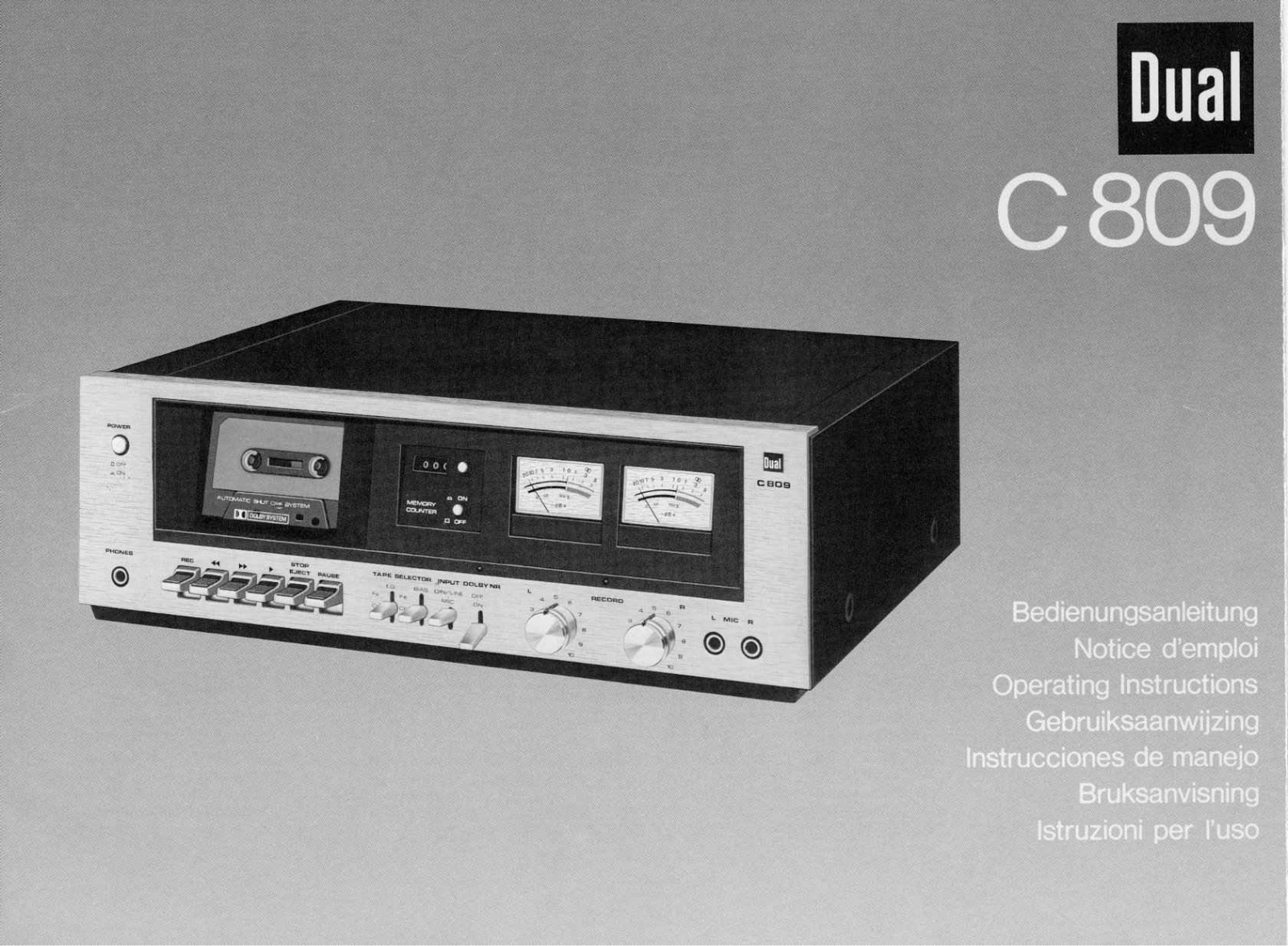 Dual C-809 Owners Manual