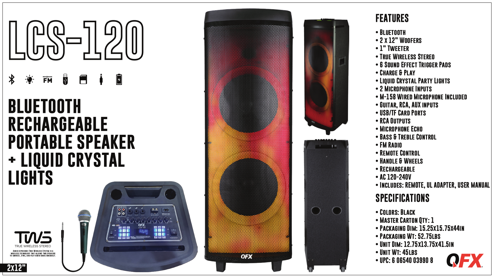 QFX LCS-120 FEATURES - ManualMachine.com