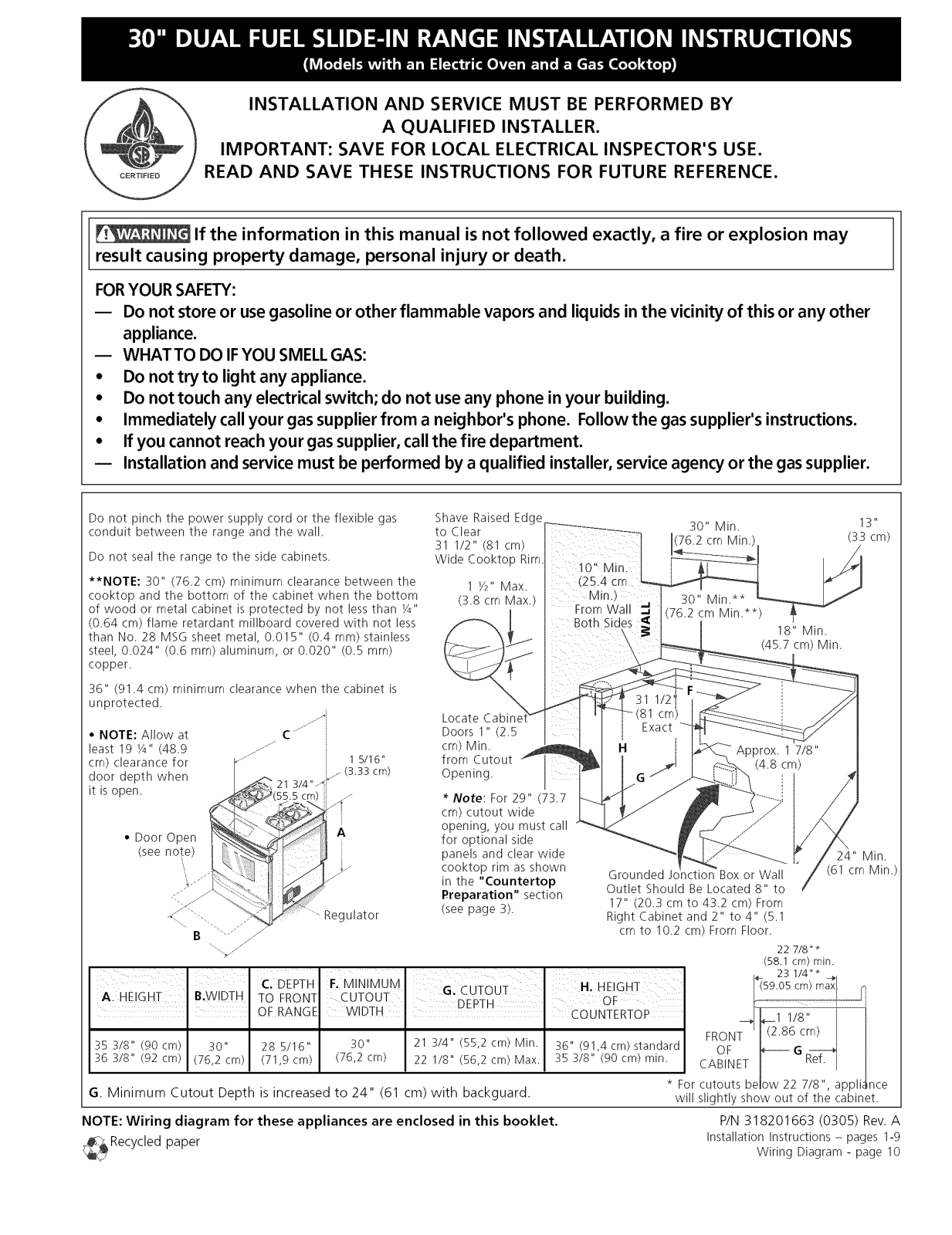Frigidaire CPCS389DC3 Installation Guide - ManualMachine.com
