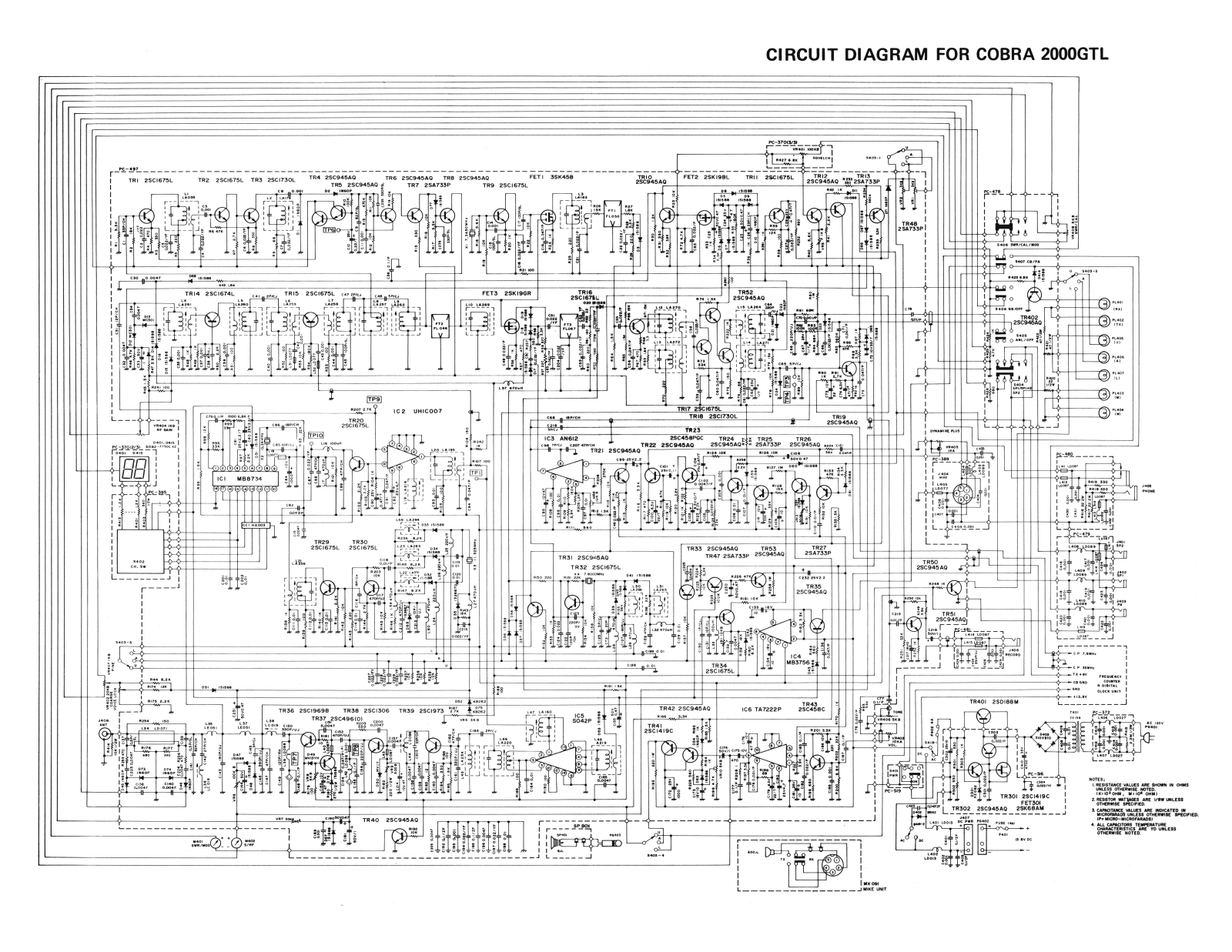 Cobra 2000gtl Diagram