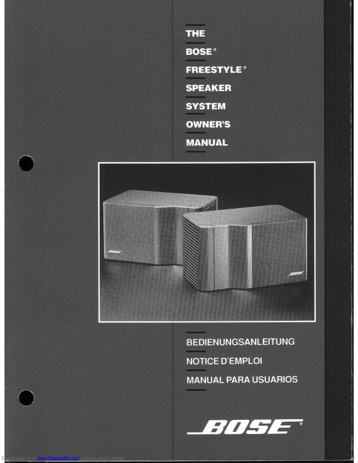 Bose Freestyle Speaker System Owner's Manual