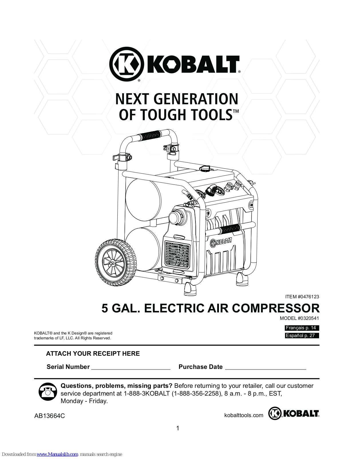 Kobalt 0320541 User Manual