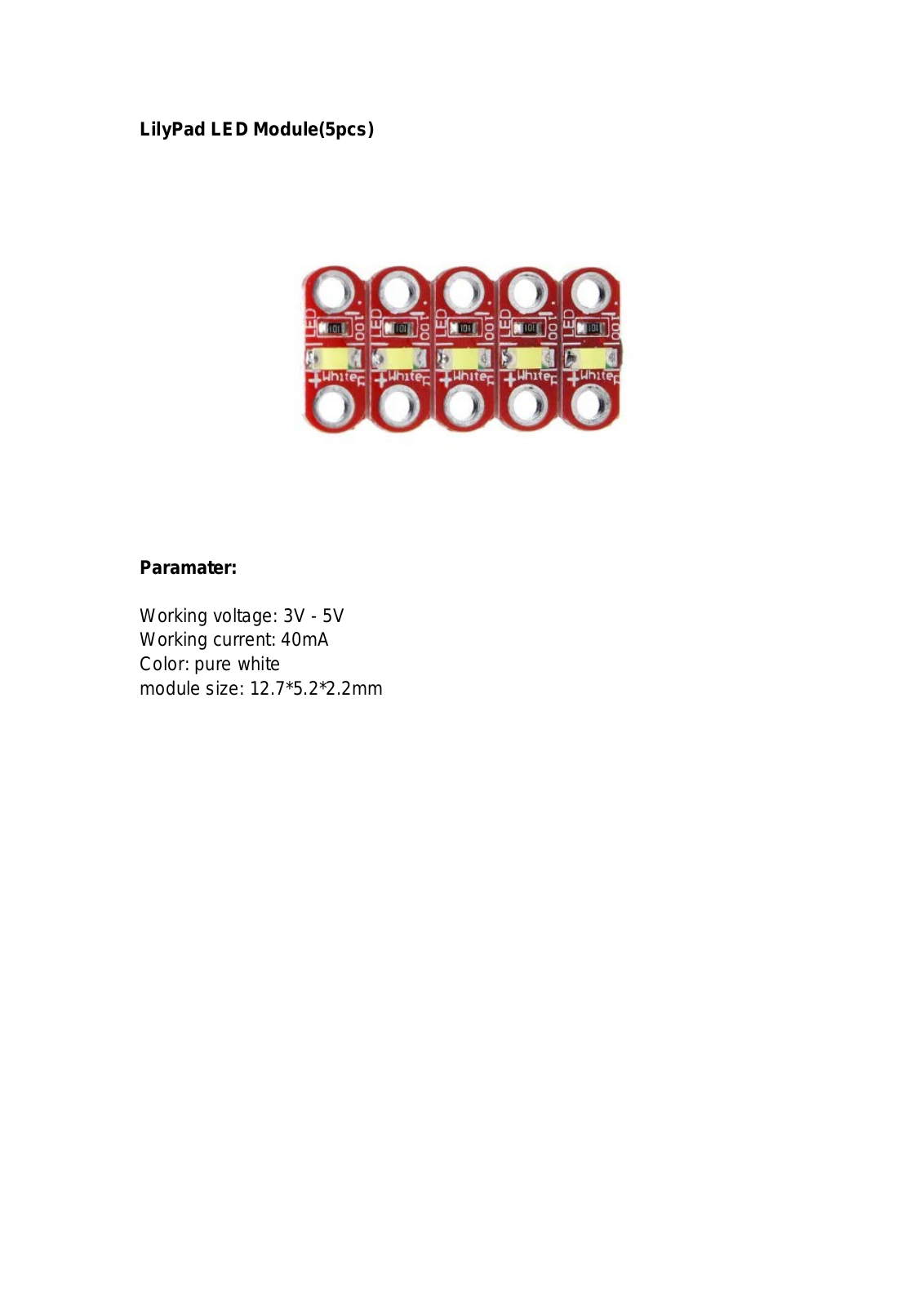 Datasheet DEBO LED LILYPAD Datasheet (FREI) - ManualMachine.com