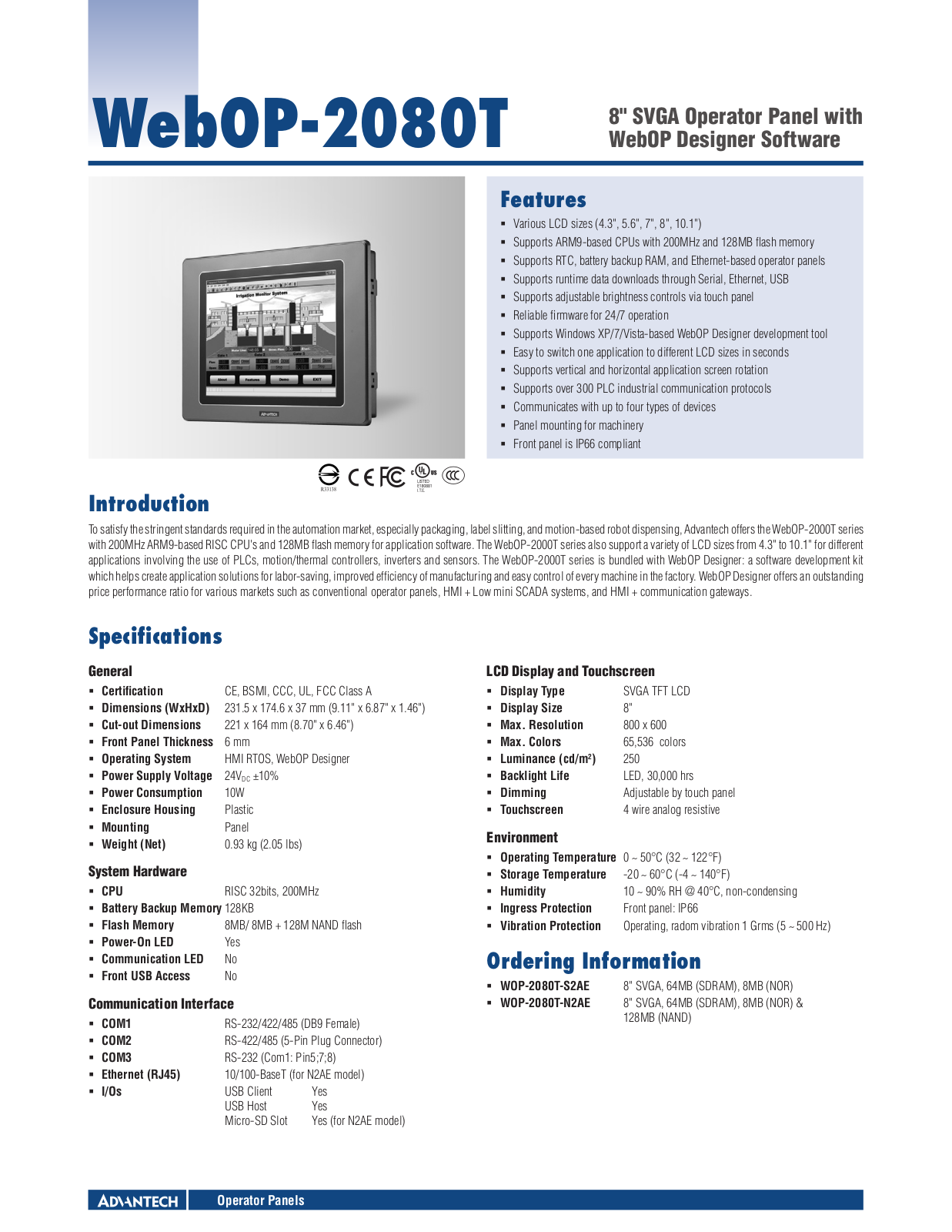 Impulse WebOP-2080T User Manual