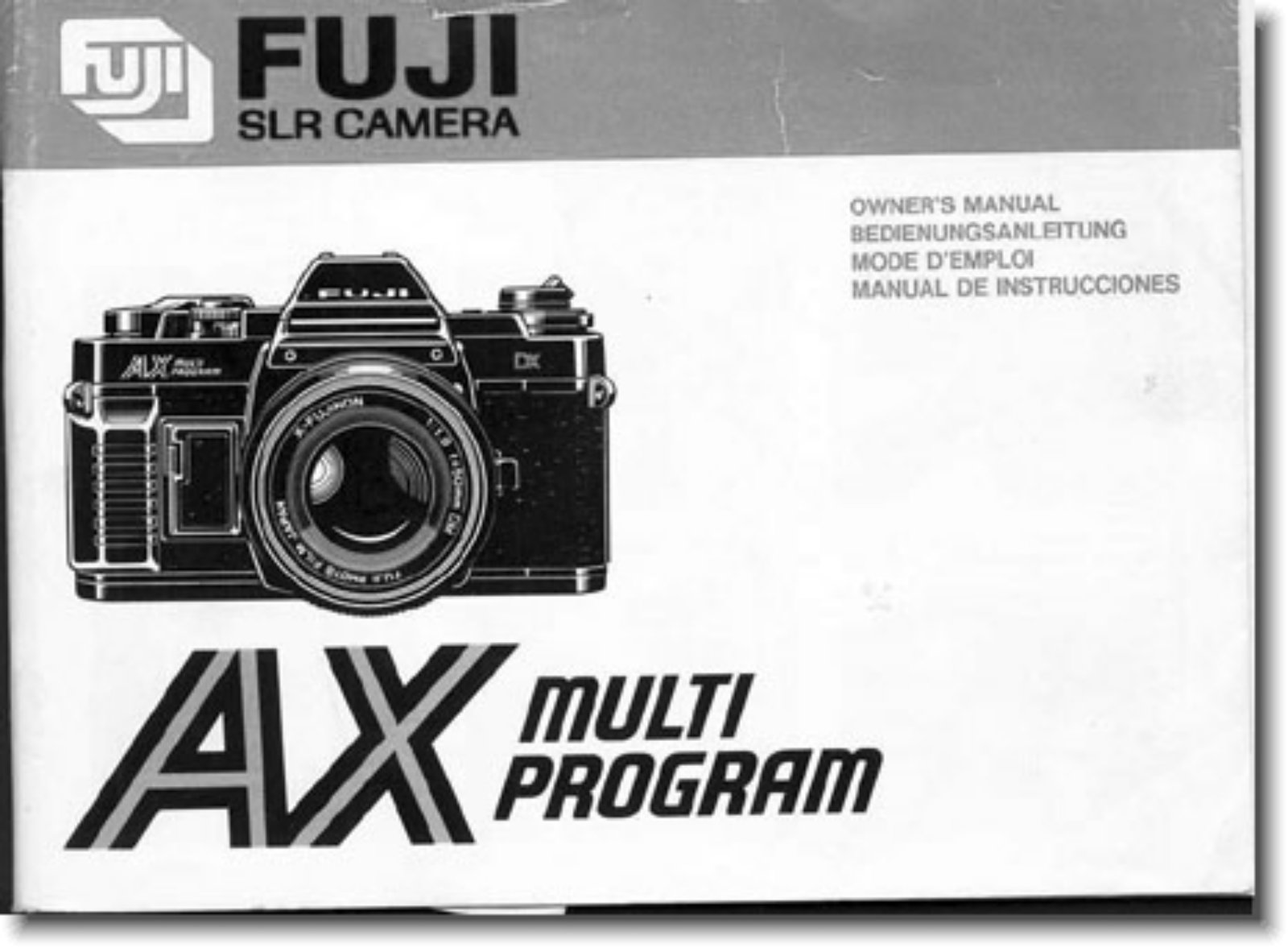 FUJICA AX Multi Program Instruction Manual