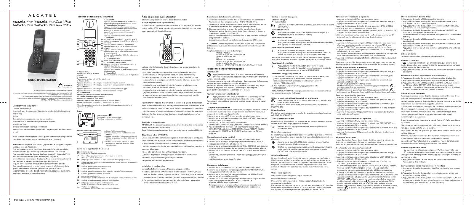 ALCATEL Versatis P110 User Manual