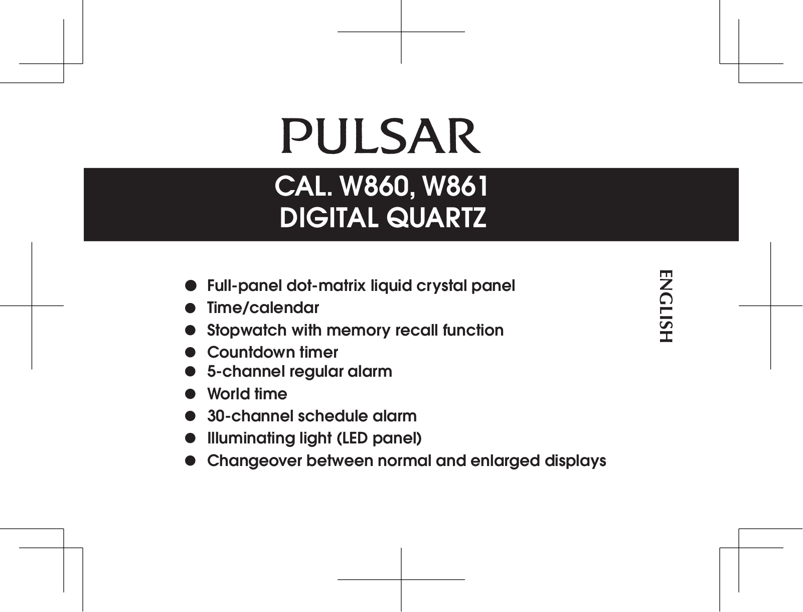 Pulsar PQ2049X1 Instruction manual