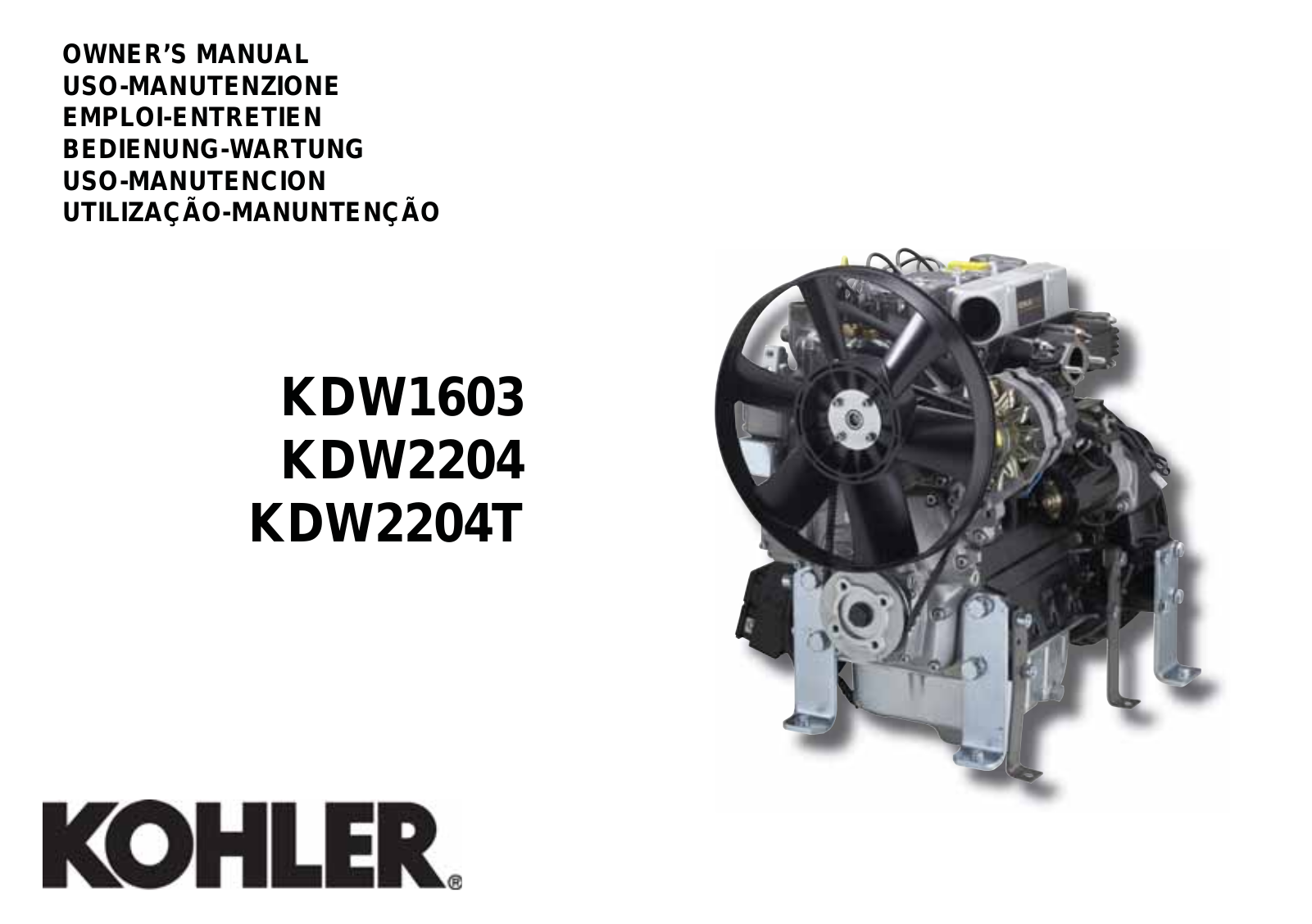 Kohler KDW2204, KDW1603, KDW2204T User Manual