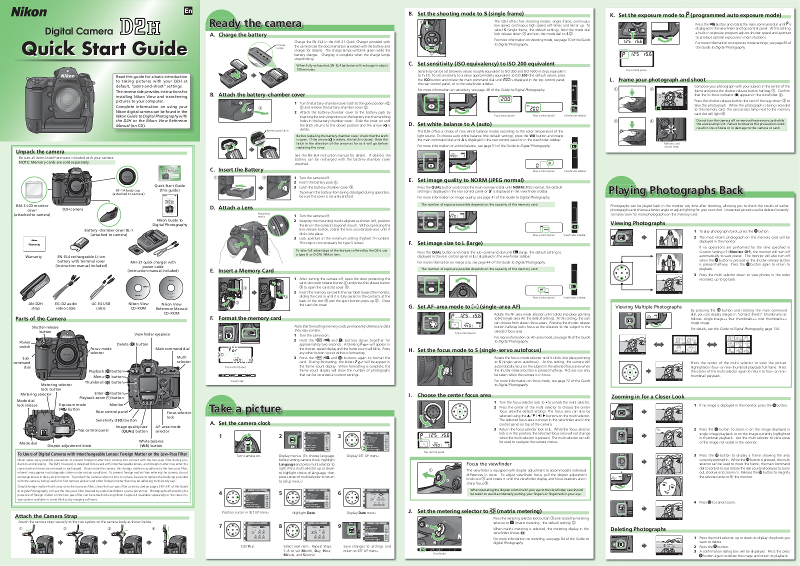 Nikon D2H Quick Start Guide