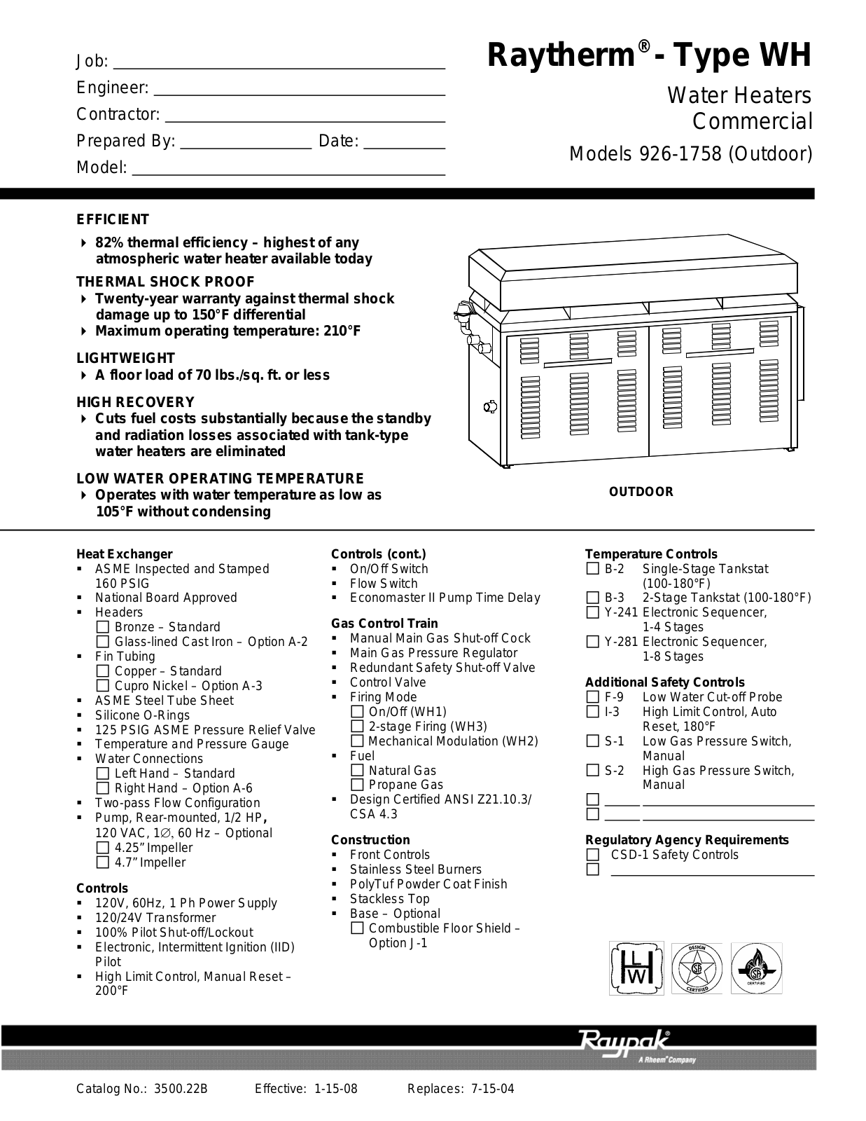 Raypak 926-1758 User Manual