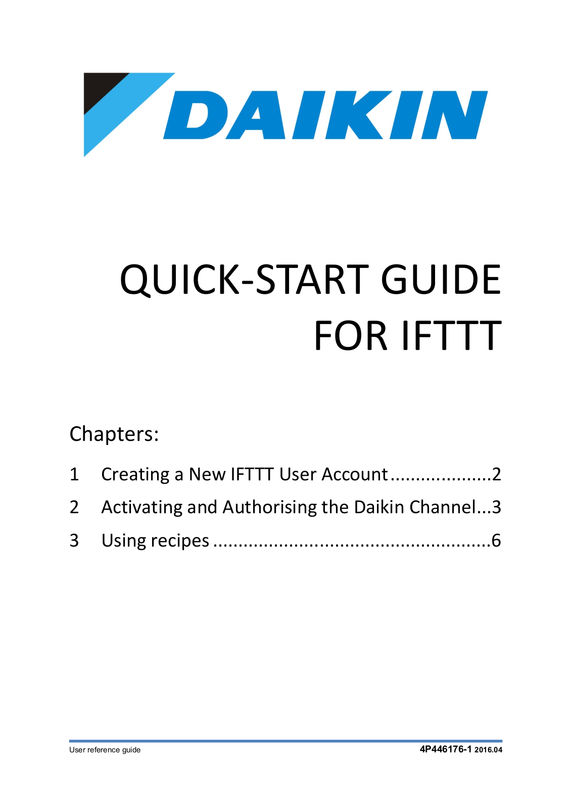 Daikin IFTTT User reference guide