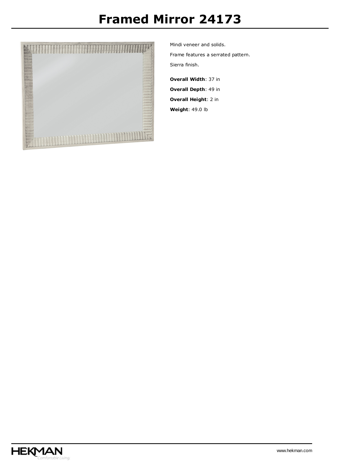 Hekman W002676468 Specifications - ManualMachine.com