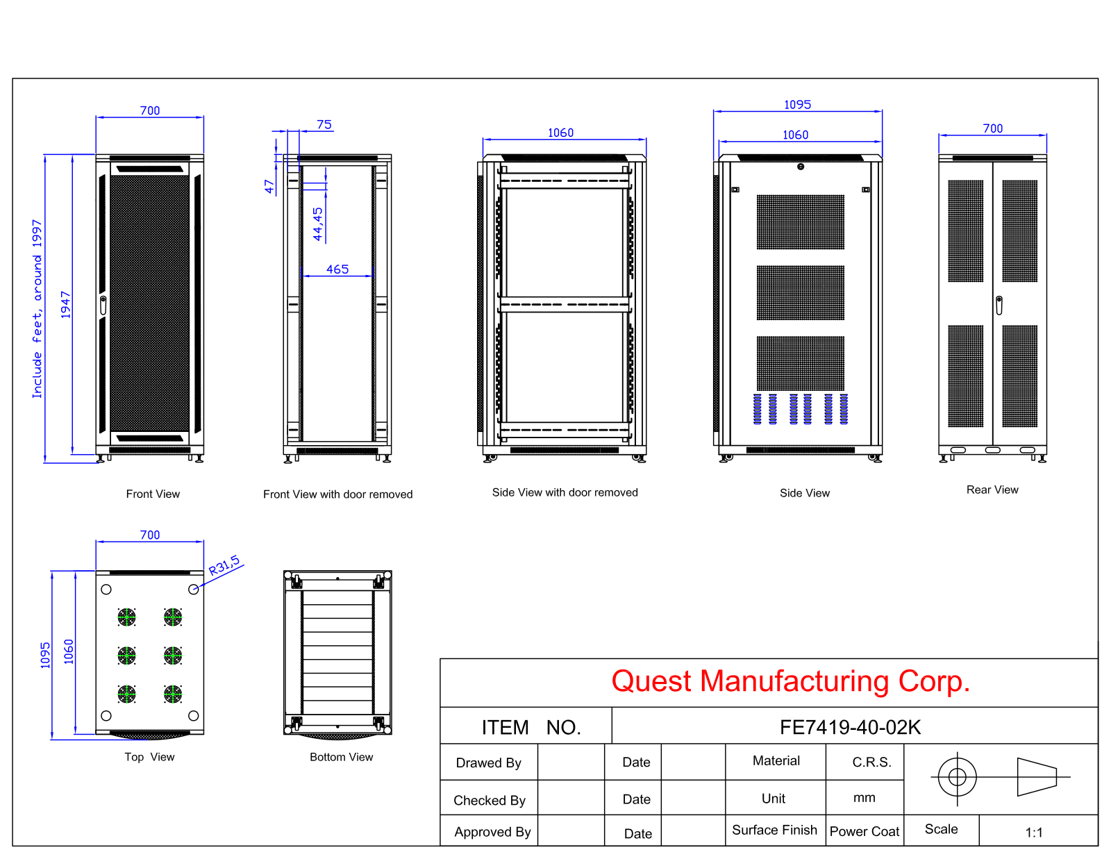 Quest Manufacturing QMG1026 Specifications - ManualMachine.com