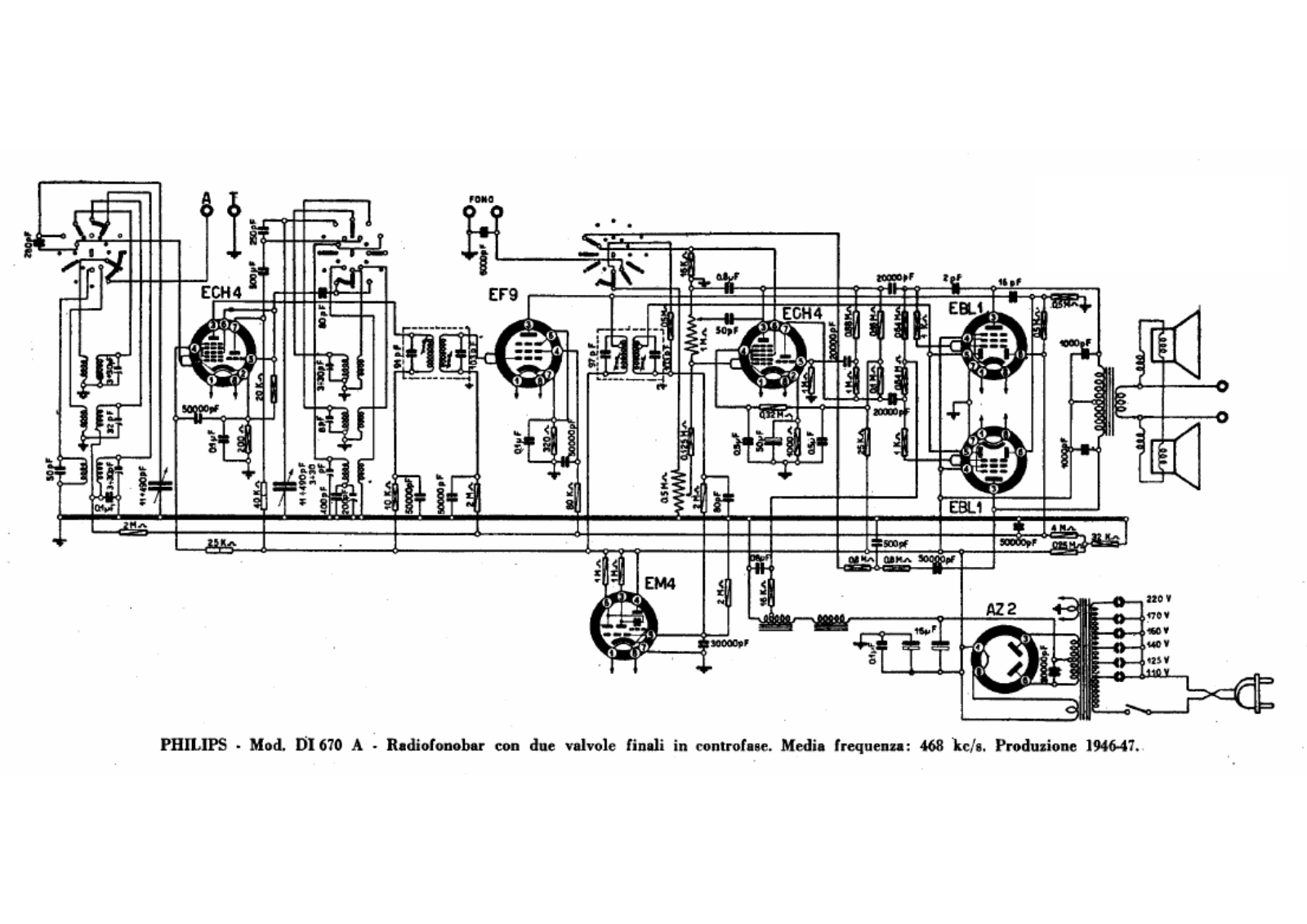 Philips di670a schematic