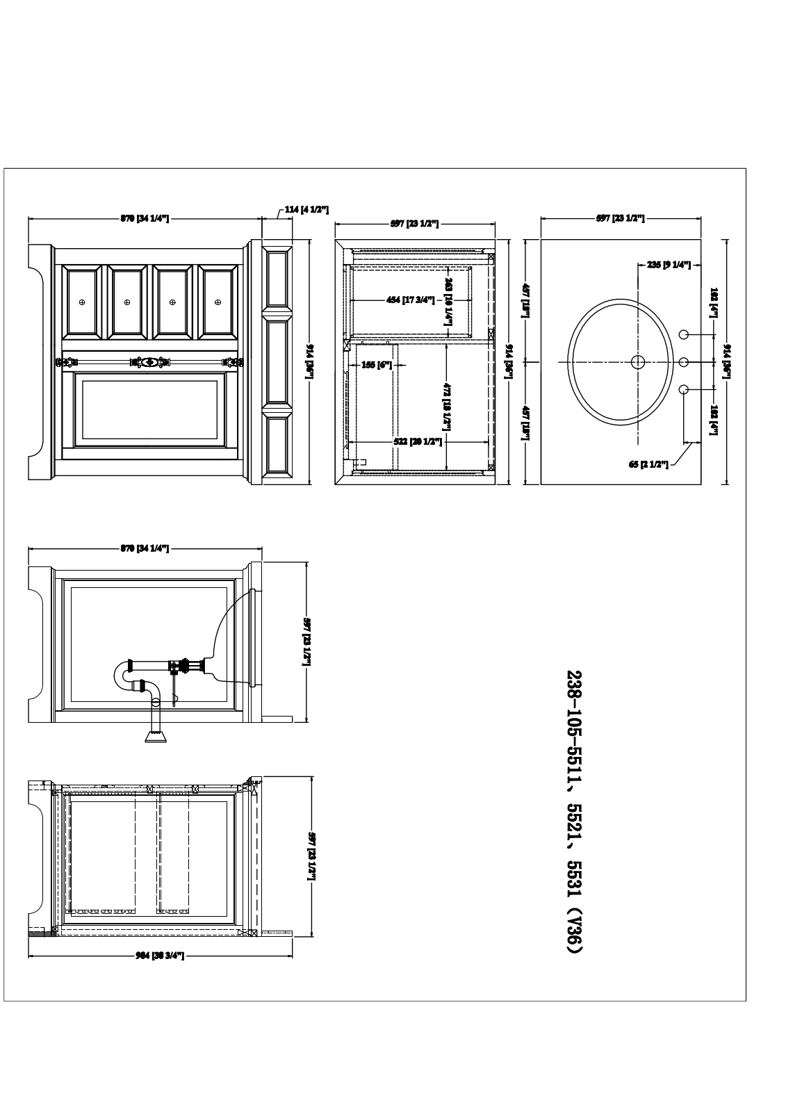 James Martin 238105V36CWH4GLB, 23810555112GLB Specifications