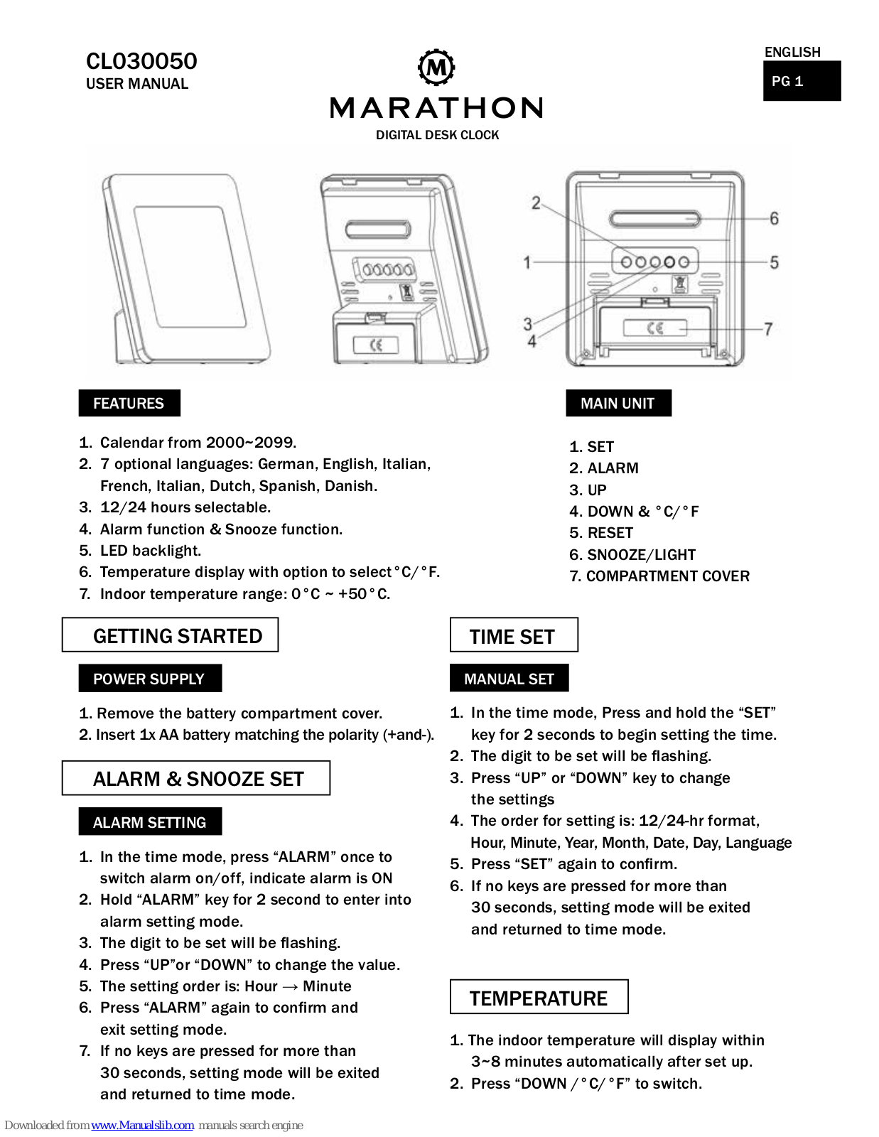 Marathon CL030050 User Manual