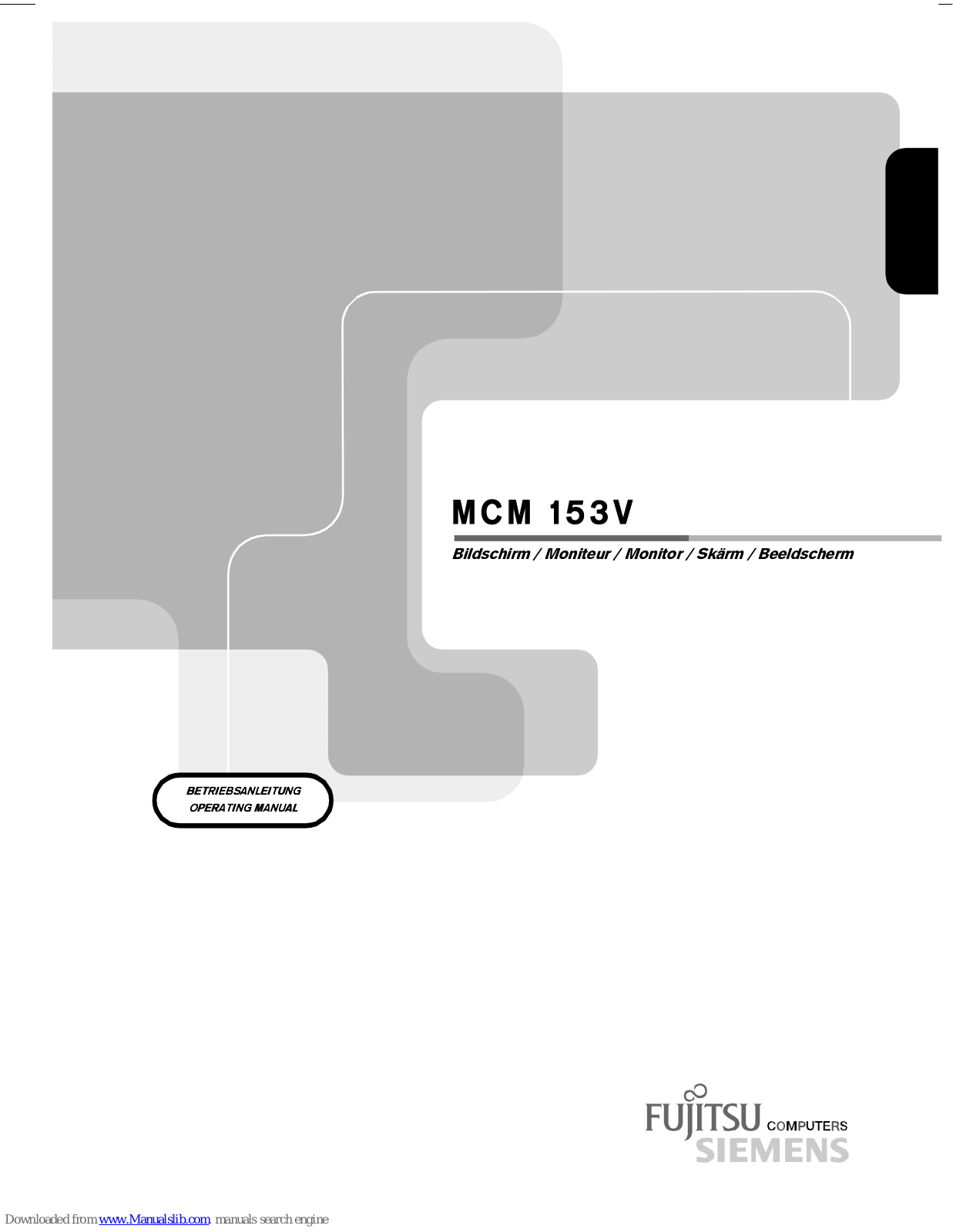 Fujitsu Siemens Computers MCM 153V Operating Manual