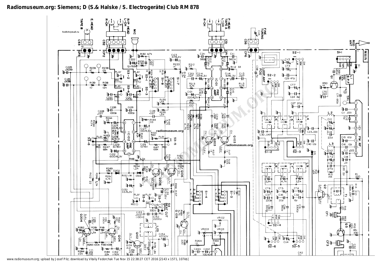 Siemens RM-878 Schematic