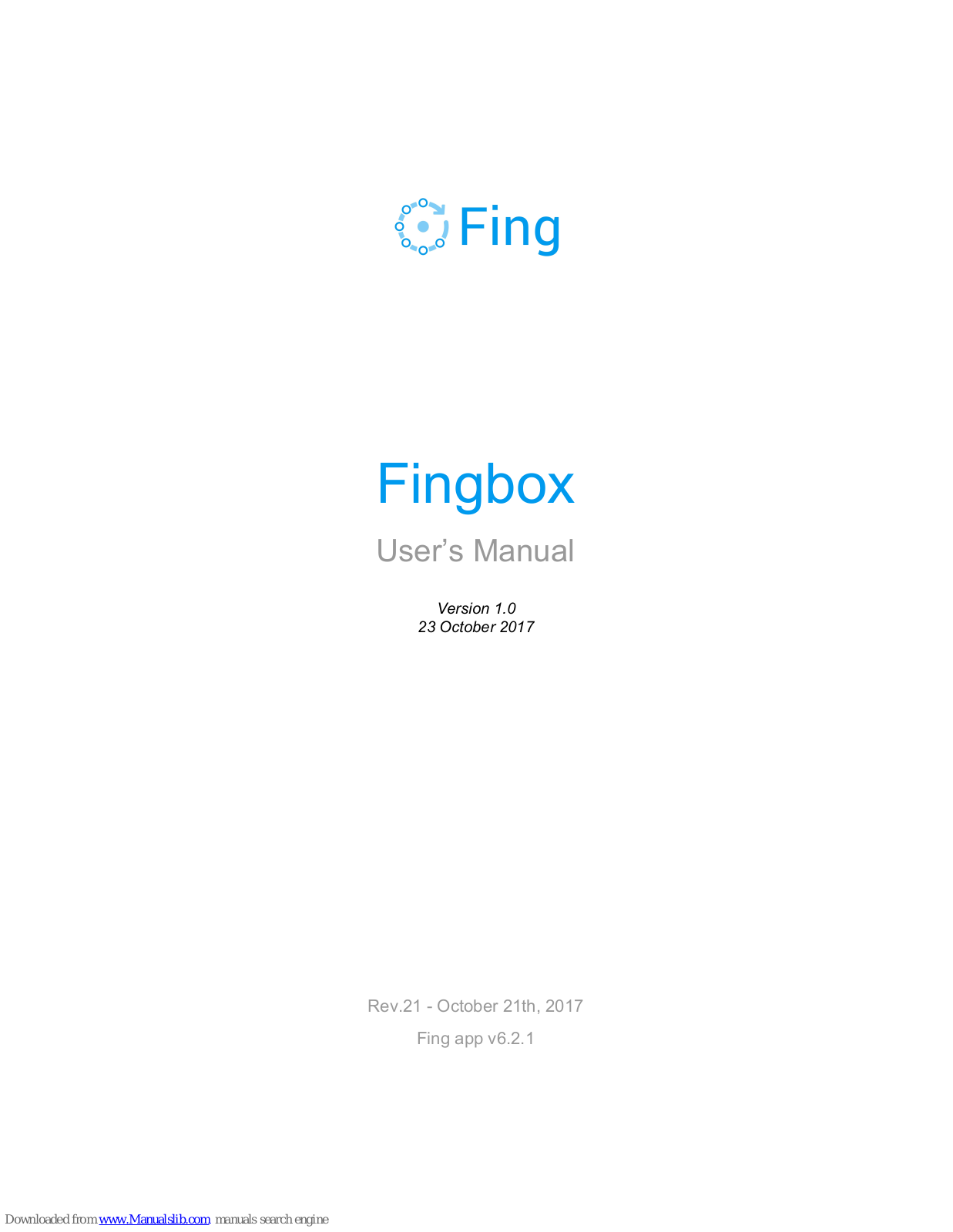 Fing Fingbox User Manual - ManualMachine.com