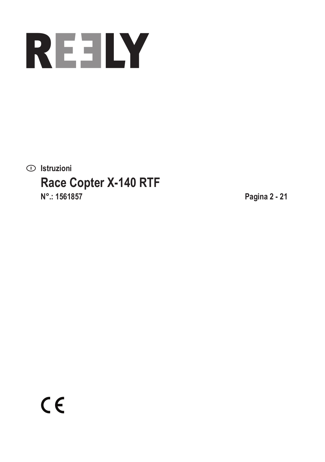 Reely Race Copter X-140 RTF User manual