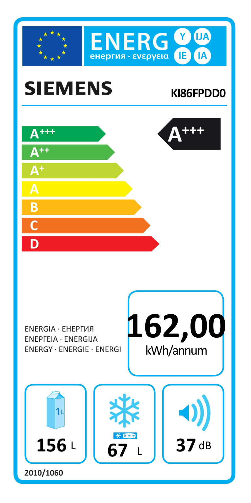 Siemens KI86FPDD0 Energy label