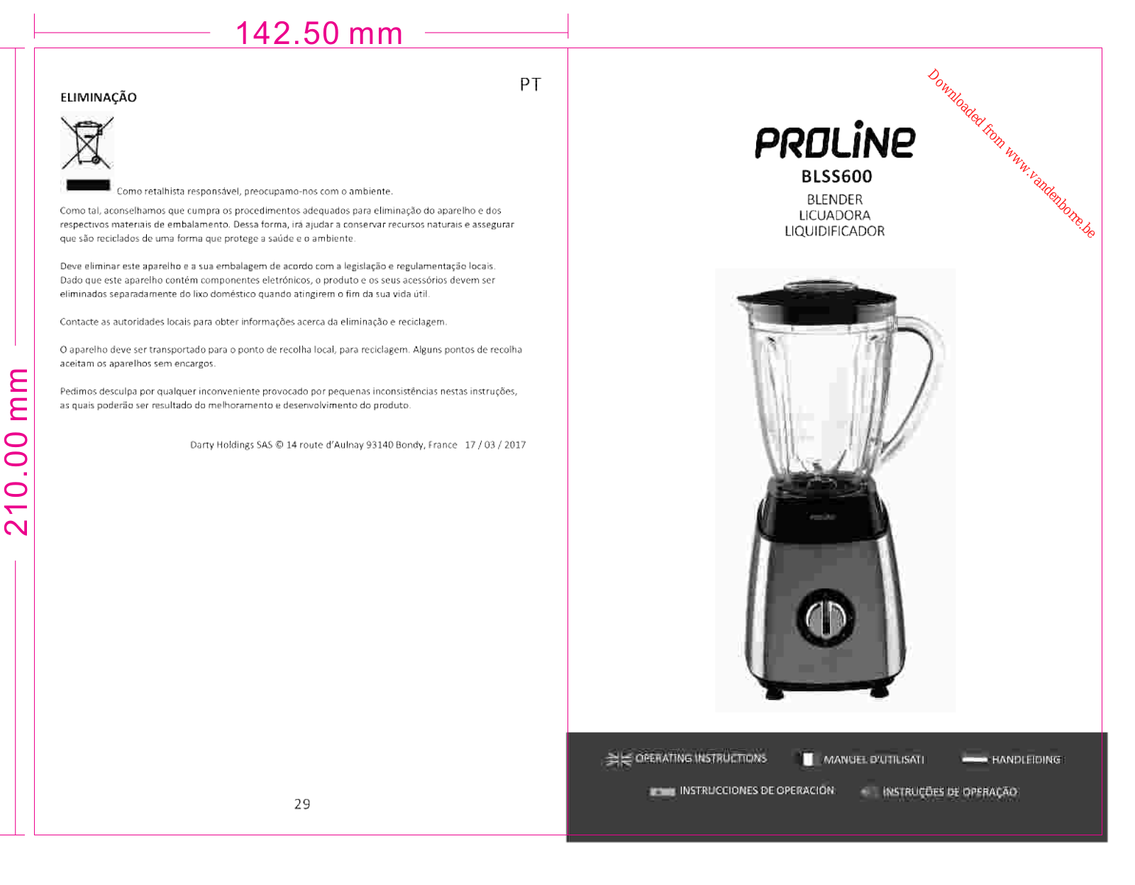 PROLINE BLSS600 User Manual