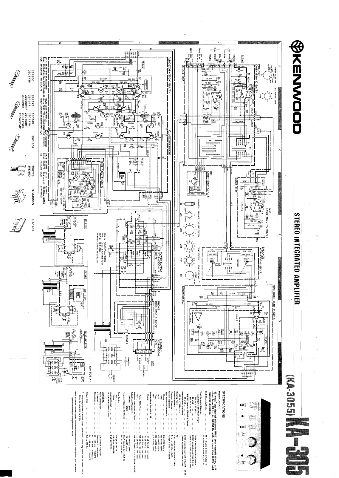 Kenwood KA-3055 Schematic