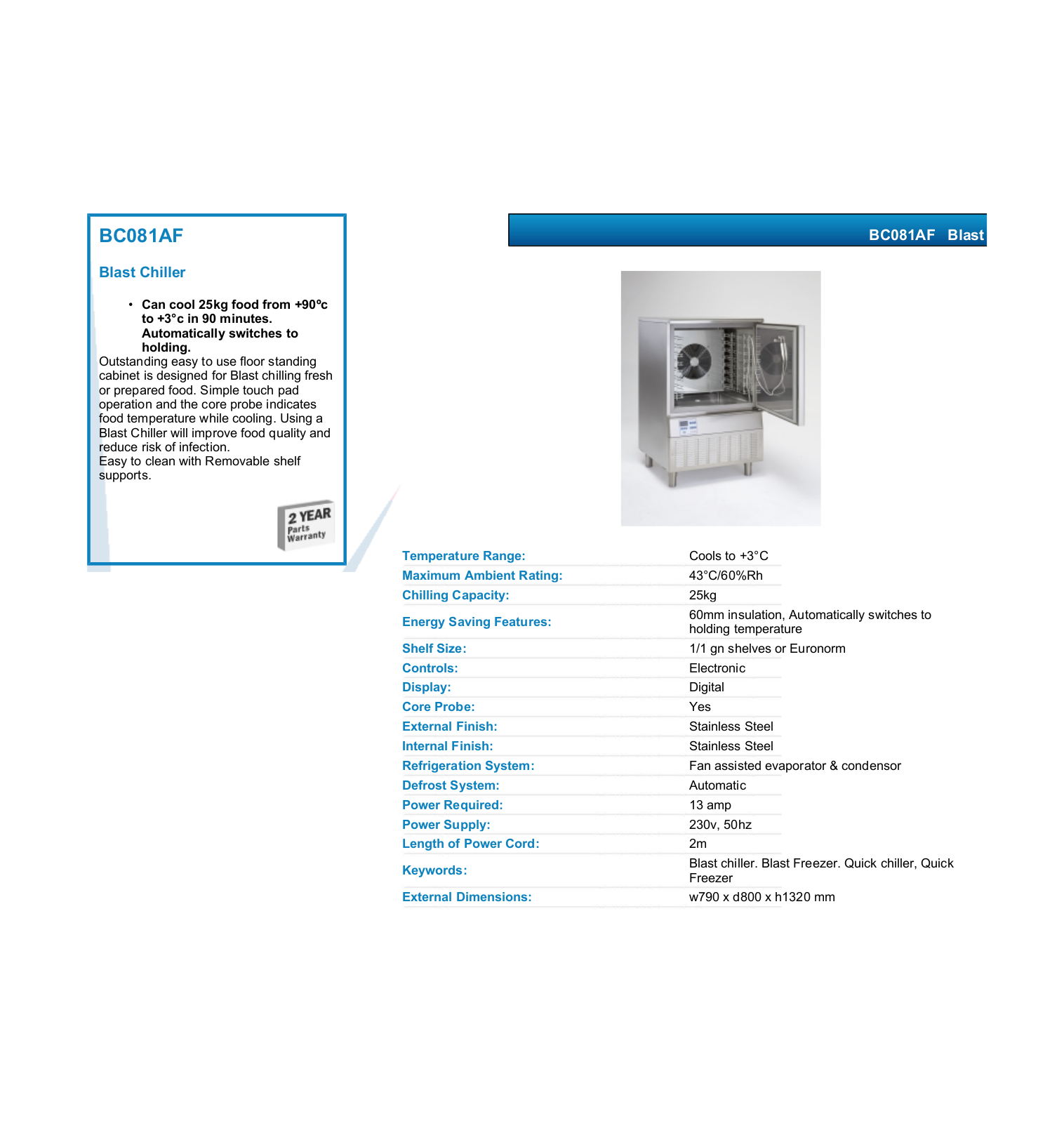 Valera BC081AF DATASHEET