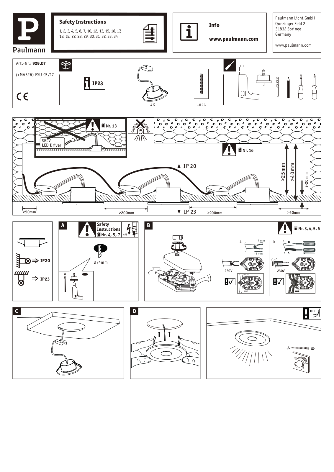 Paulmann 929.07 User Manual - ManualMachine.com
